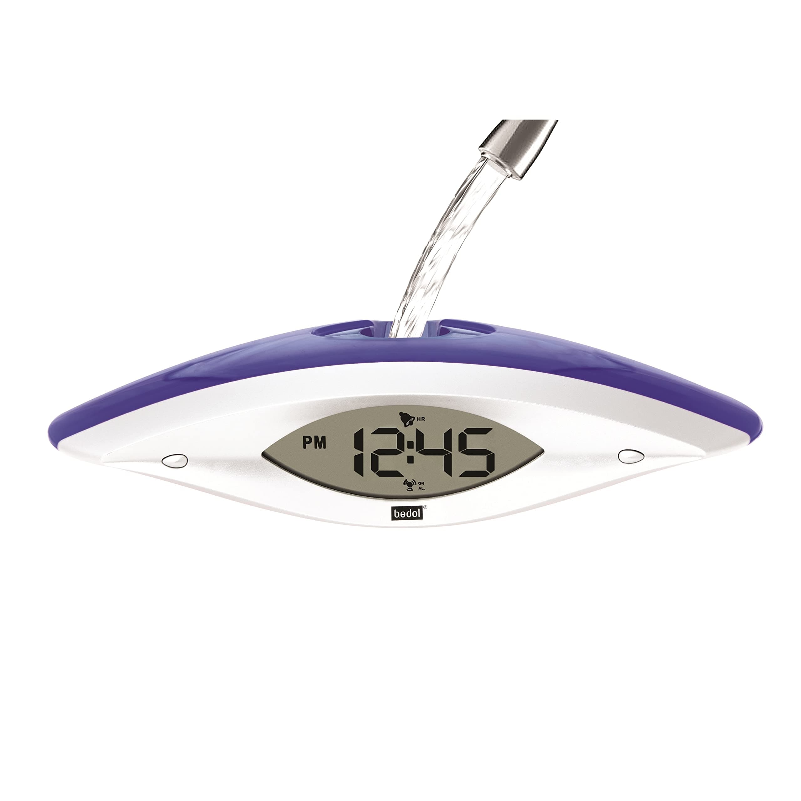 Bedol – Recyclable & Eco-Friendly Water Clock – Alarm Clock Without Batteries or Electricity – Clock for Bedroom – Easy to Set Modern Clock – Clocks with Fun Design – Water Powered Clock – 4”x 3 ½”