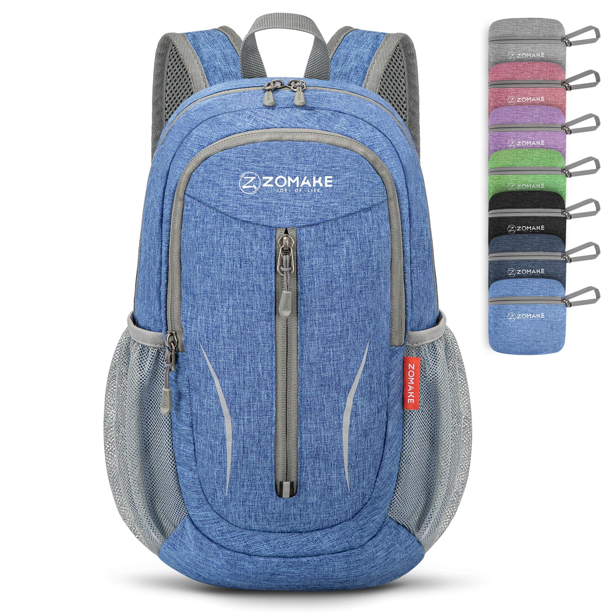 ZOMAKESmall Foldable Backpack Lightweight Packable 10 L, Water Resistant Hiking Daypack Travel Bag Nylon Outdoor Sports Camping Rucksack Walking Trekking for Men Women Seniors