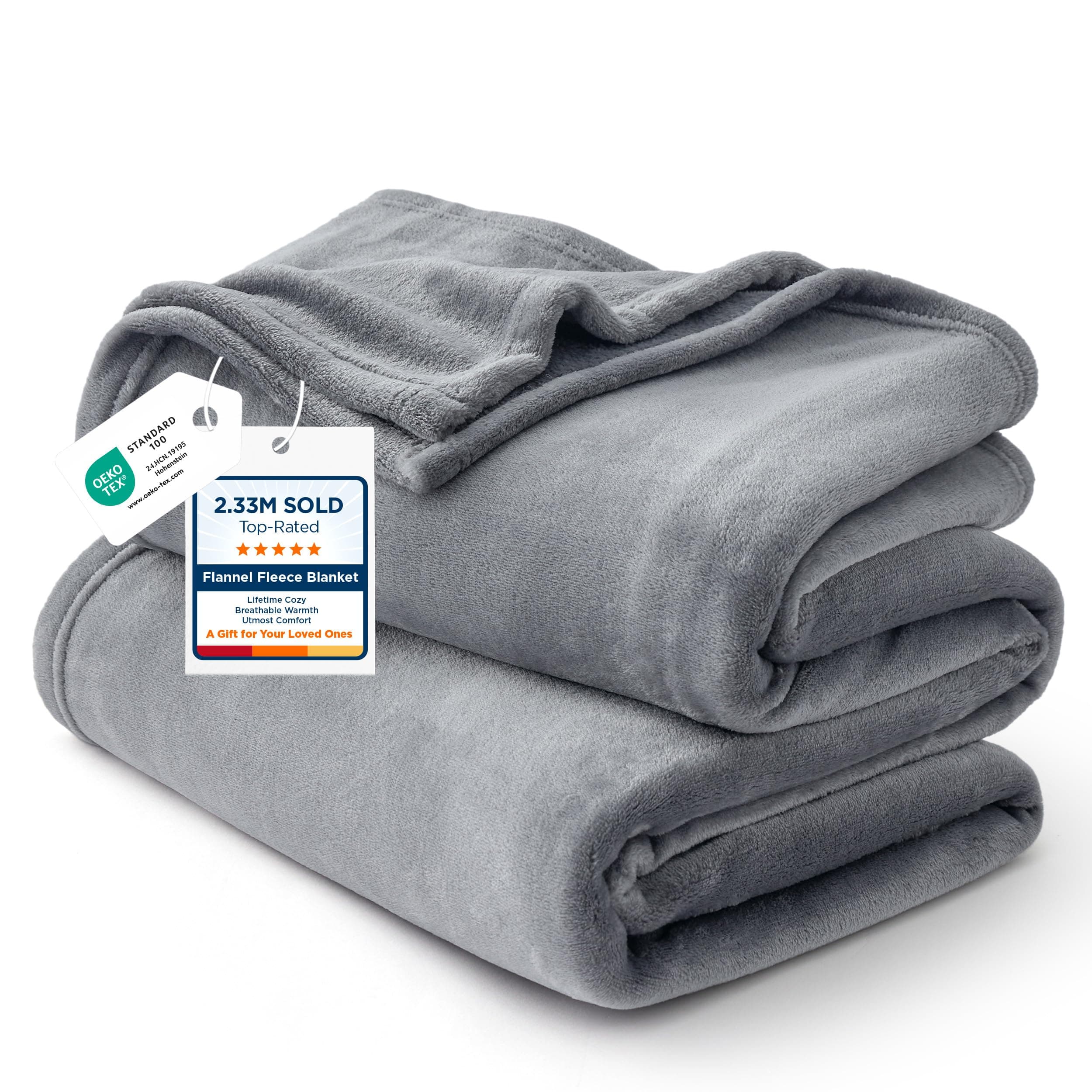 Bedsure GentleSoft Fleece King Size Blankets for Bed Grey - Soft Lightweight Plush Cozy Fuzzy Luxury Warm Spring Blanket Microfiber, Room Home Decor Gifts for Women and Men, 108x90 inches