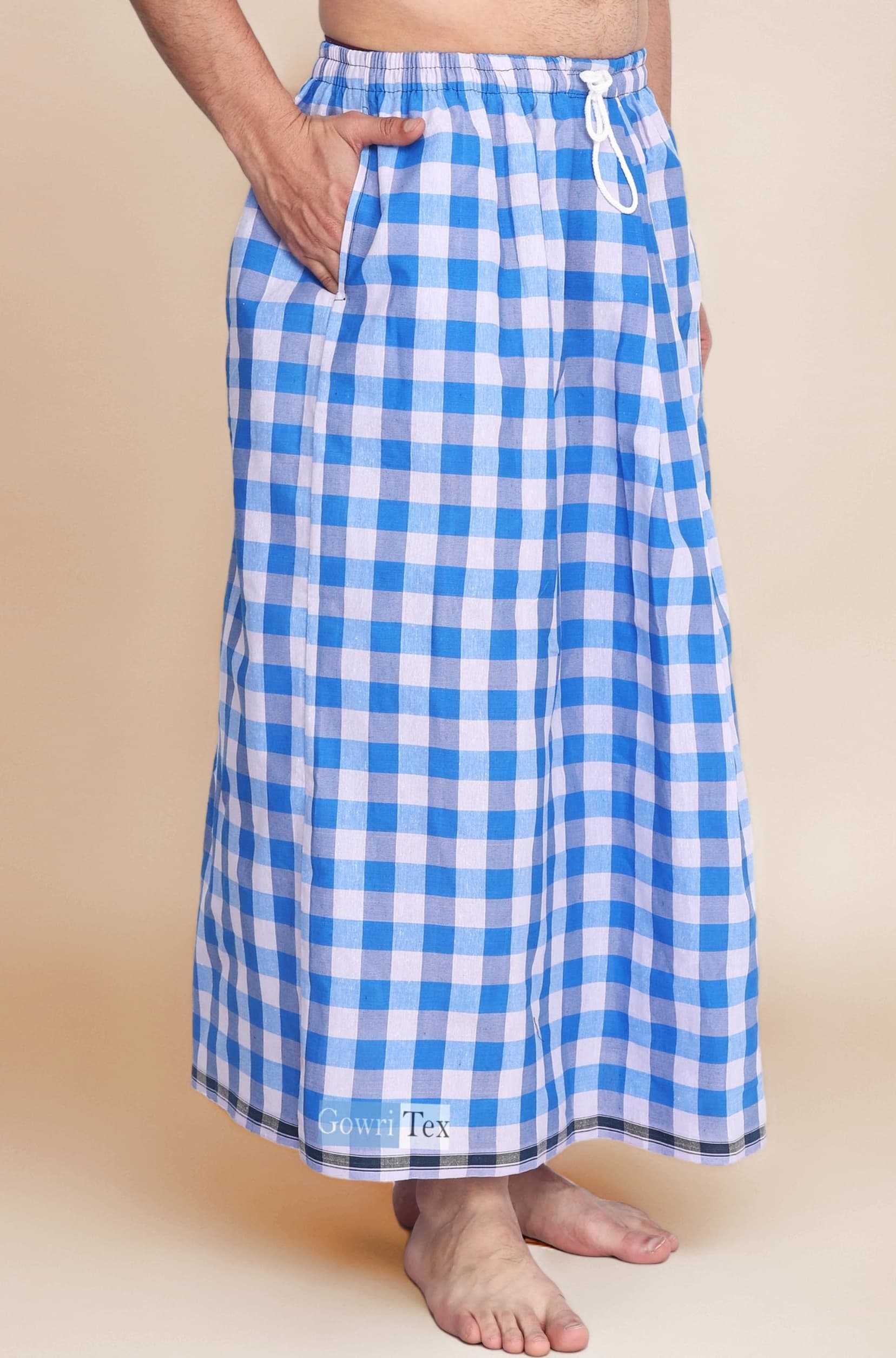 Elastic Premium Cotton Lungis Pack Of 1