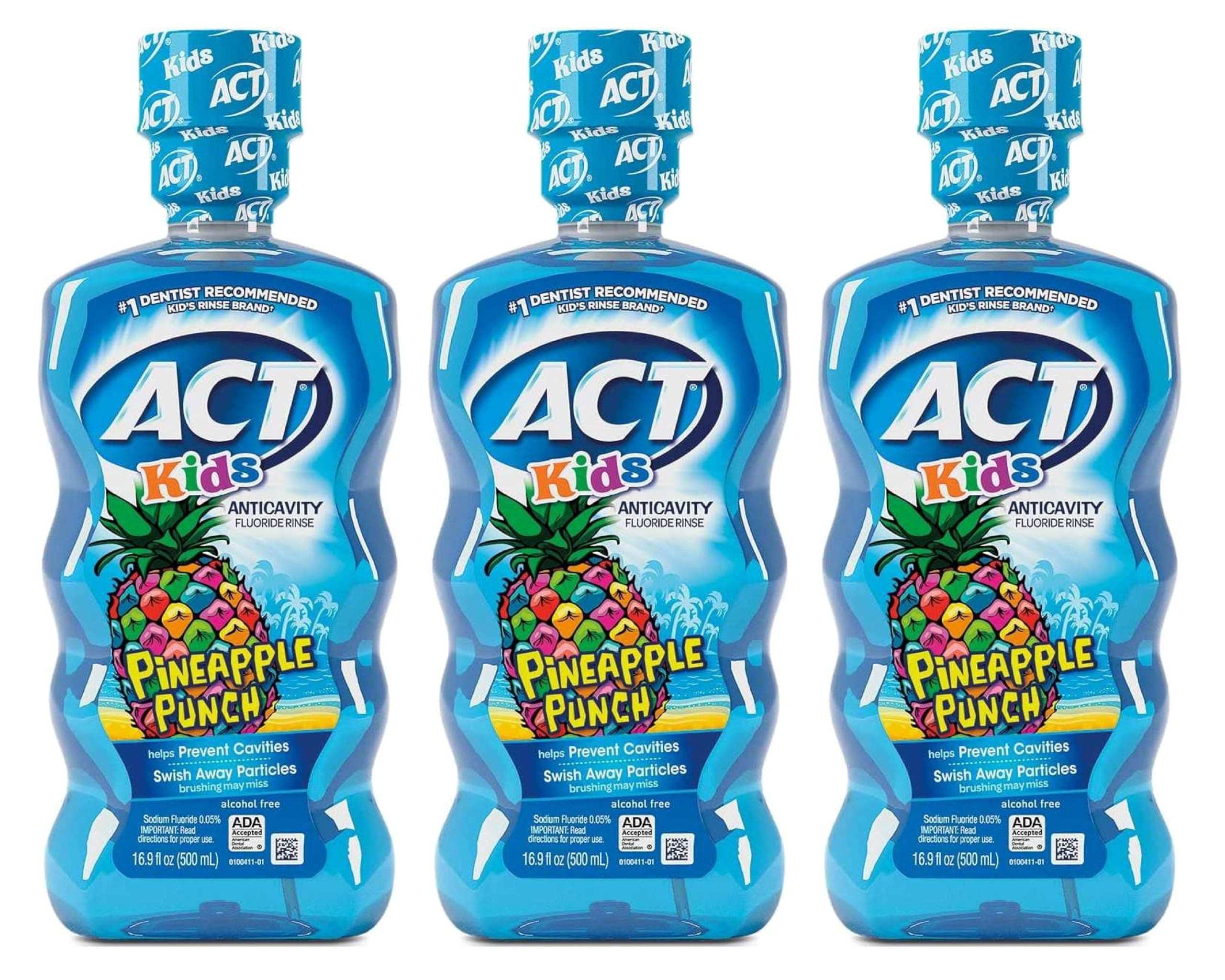 Anticavity Fluoride Rinse, Pineapple Punch, 16.9 Ounce (Pack of 3)