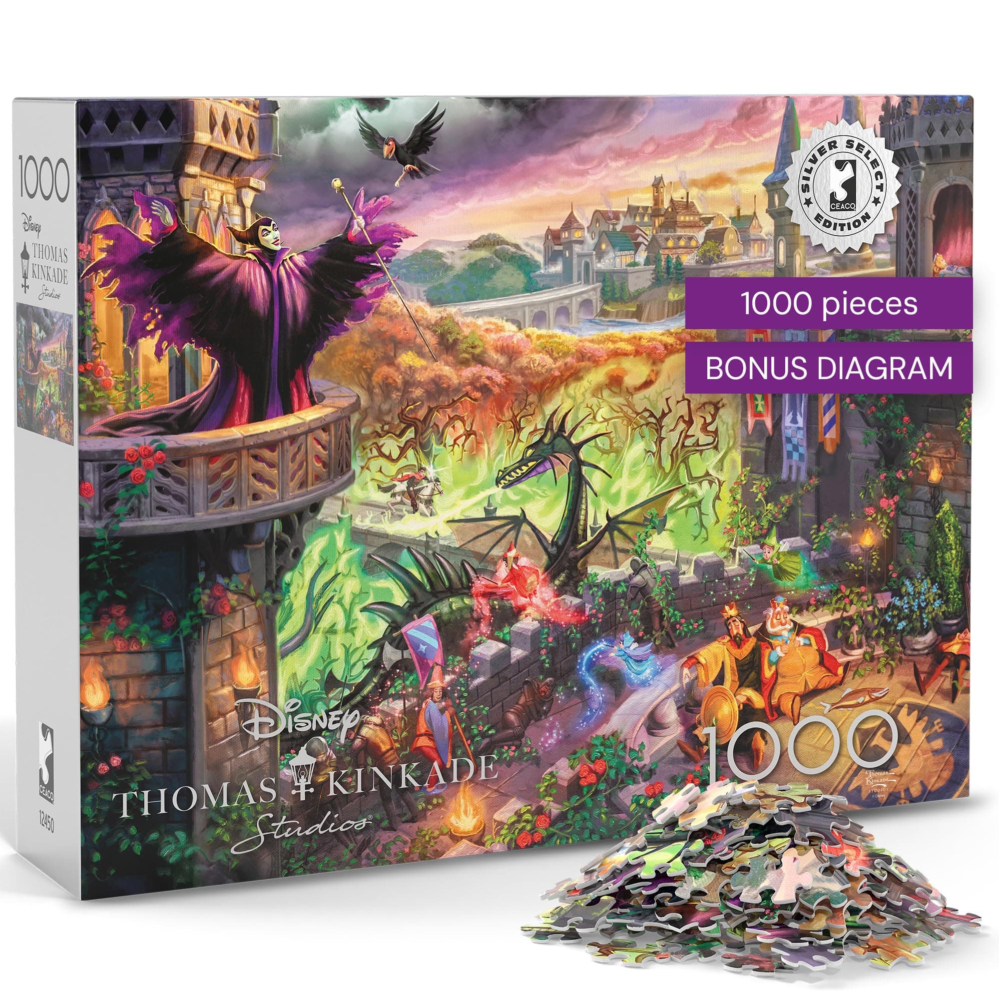 Silver Select - Disney - Thomas Kinkade - Maleficent - 1000 Piece Jigsaw Puzzle
