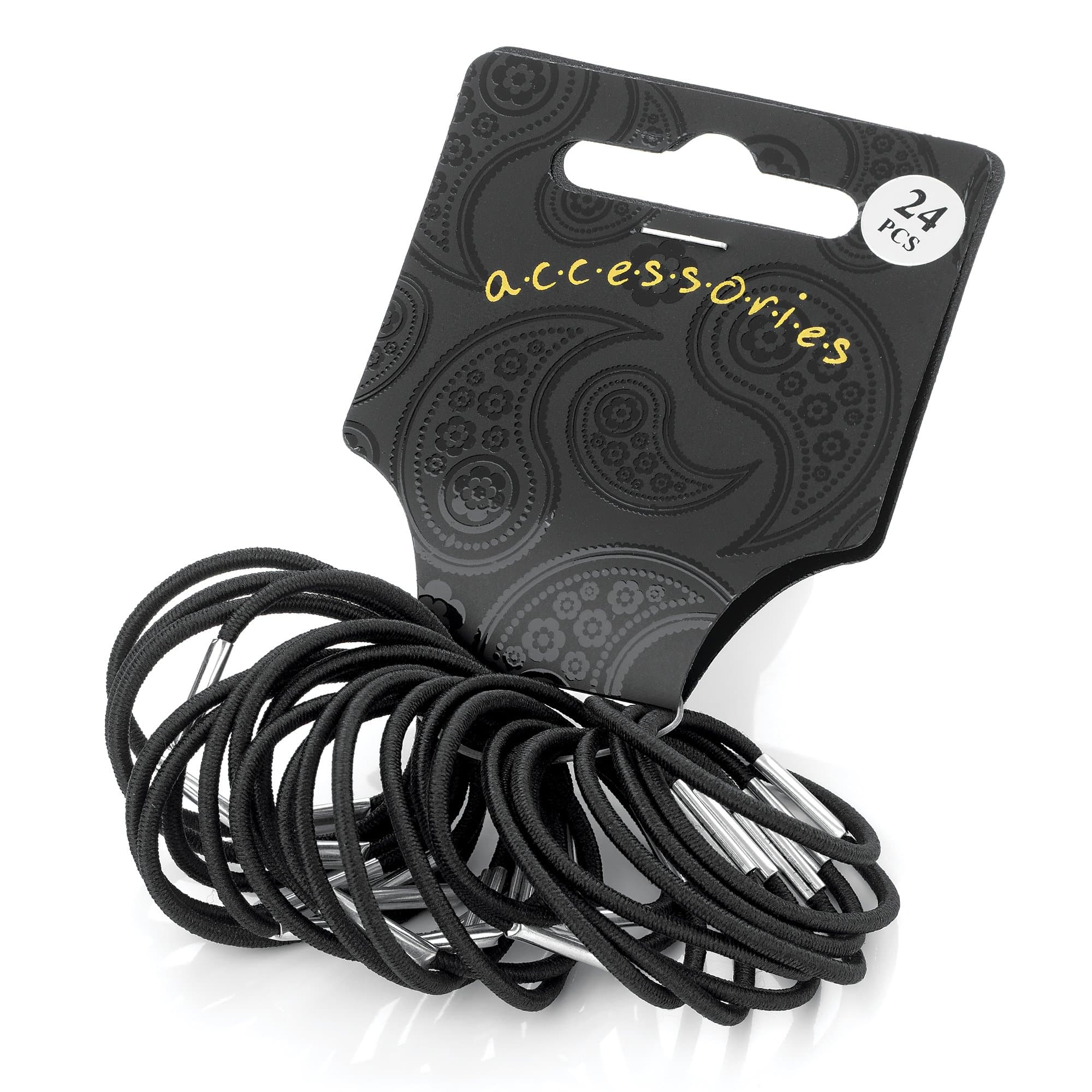 24 PIECE MINI THIN PONY TAIL ELASTIC BOBBLES PONIO HAIR BANDS SET by ALANNAHS ACCESSORIES