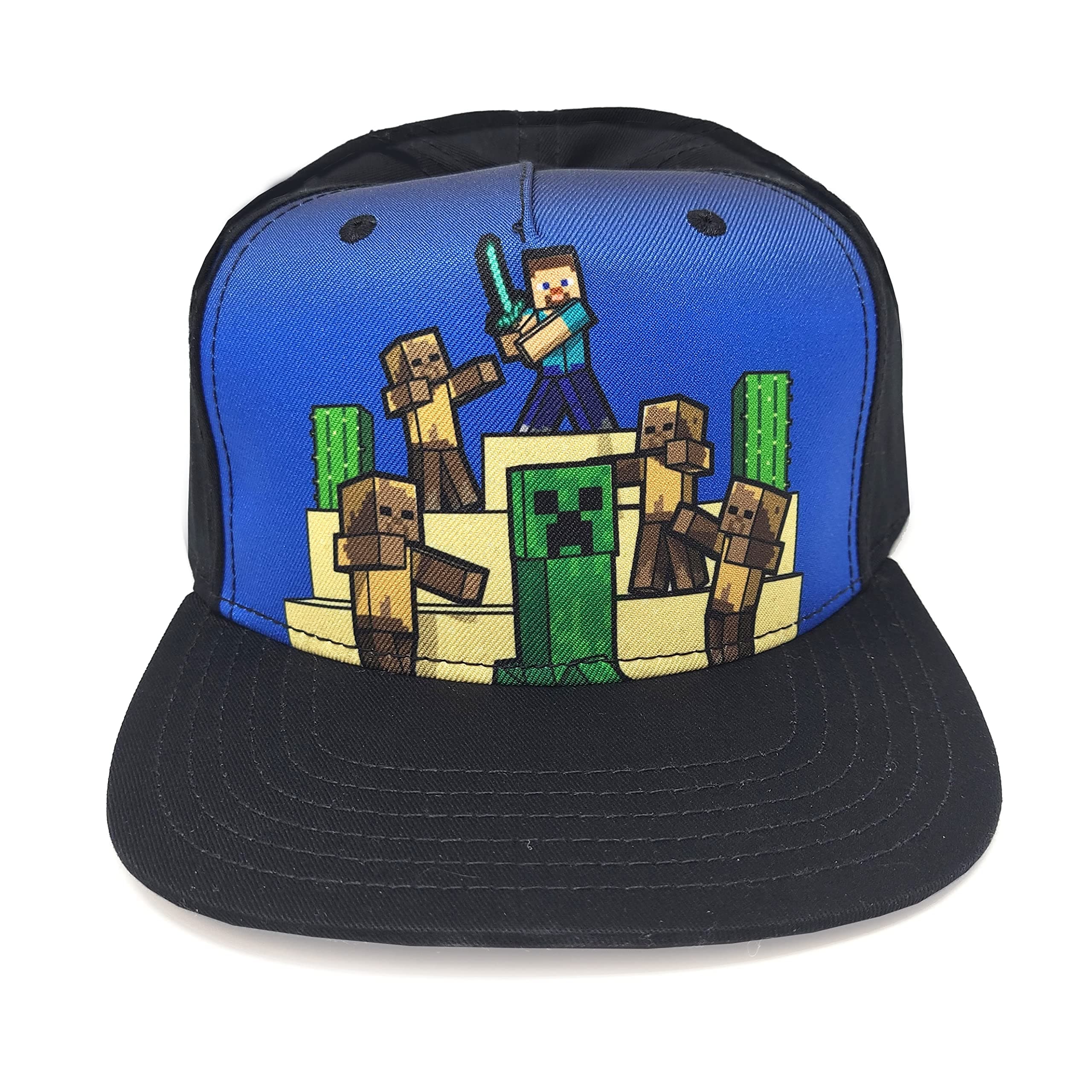 Minecraft Survival Mode Fight Snapback Cap for Boys Black