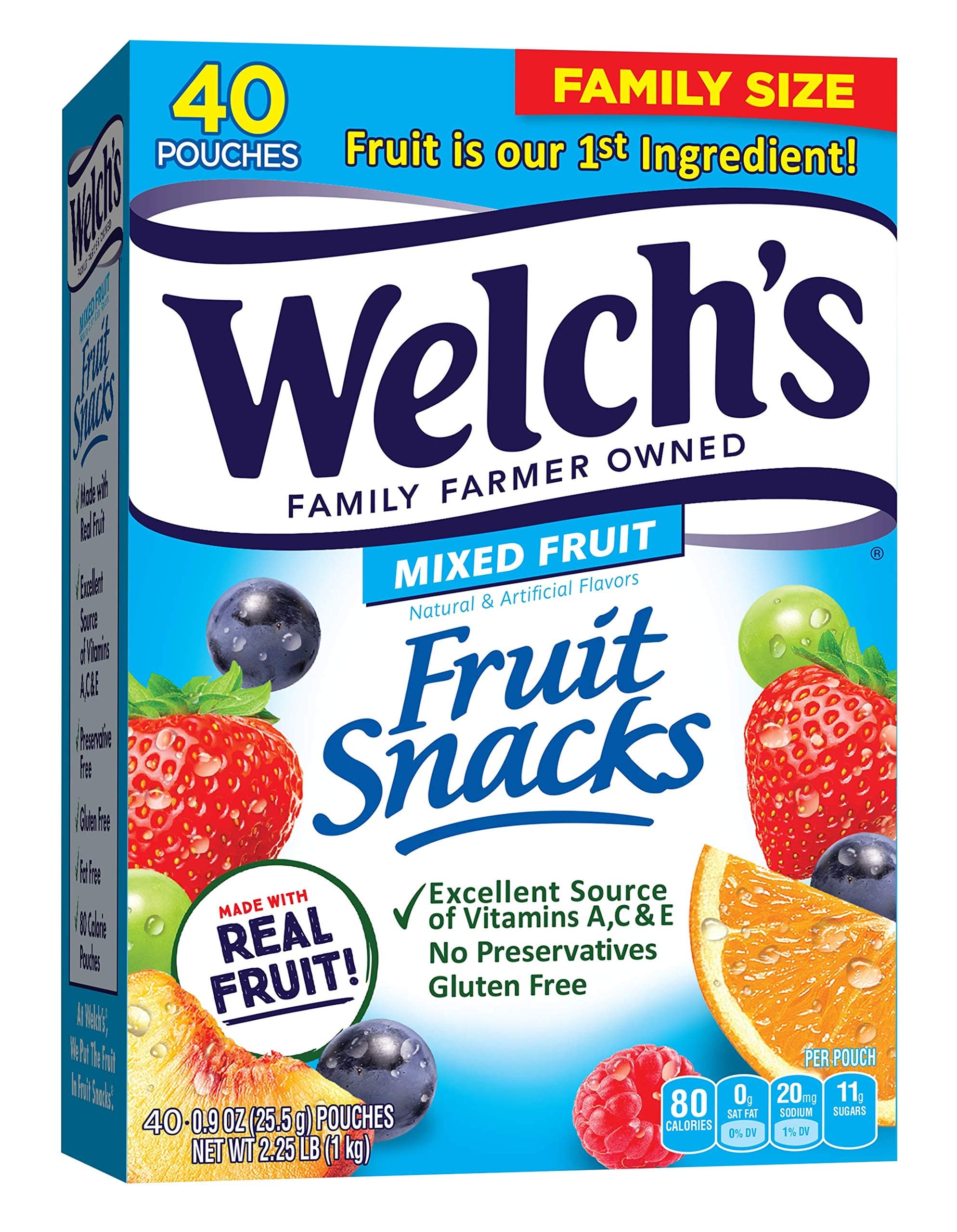 Mixed Fruit Snacks, 0.9 Ounce, 40 Count