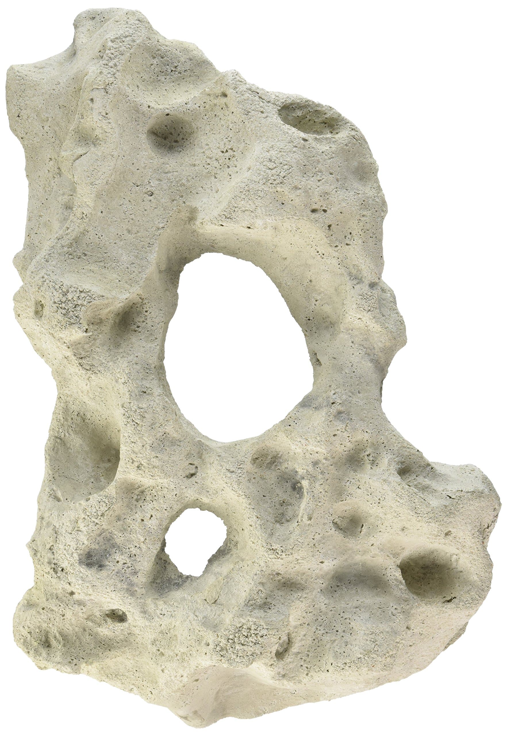 Universal Rocks Decorock-040 Decorative Artificial Texas Holey Rock, White