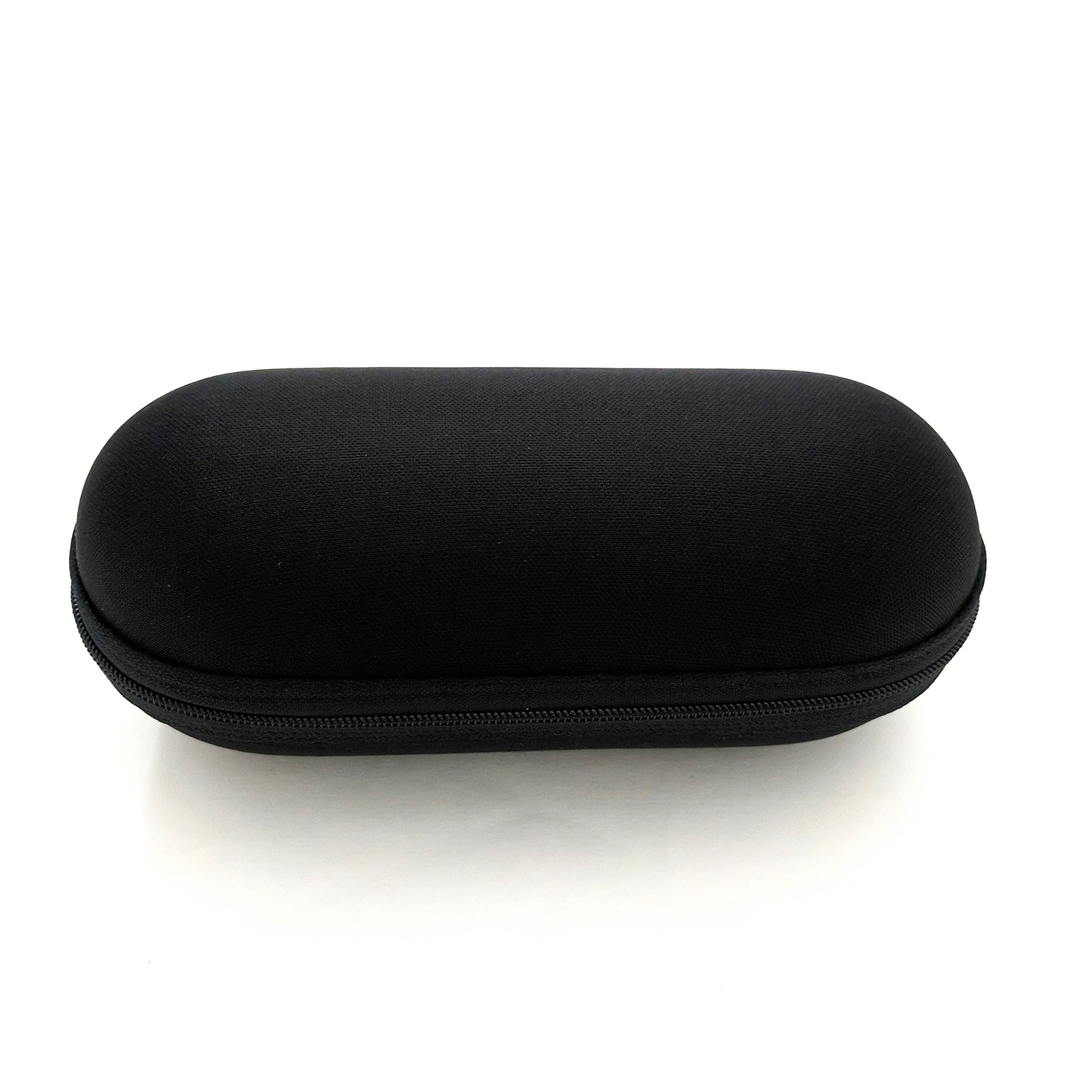 6" Medium Zippered Padded Pouch Hard Carrying Case Protective Glass Storage for Pipes (Black)