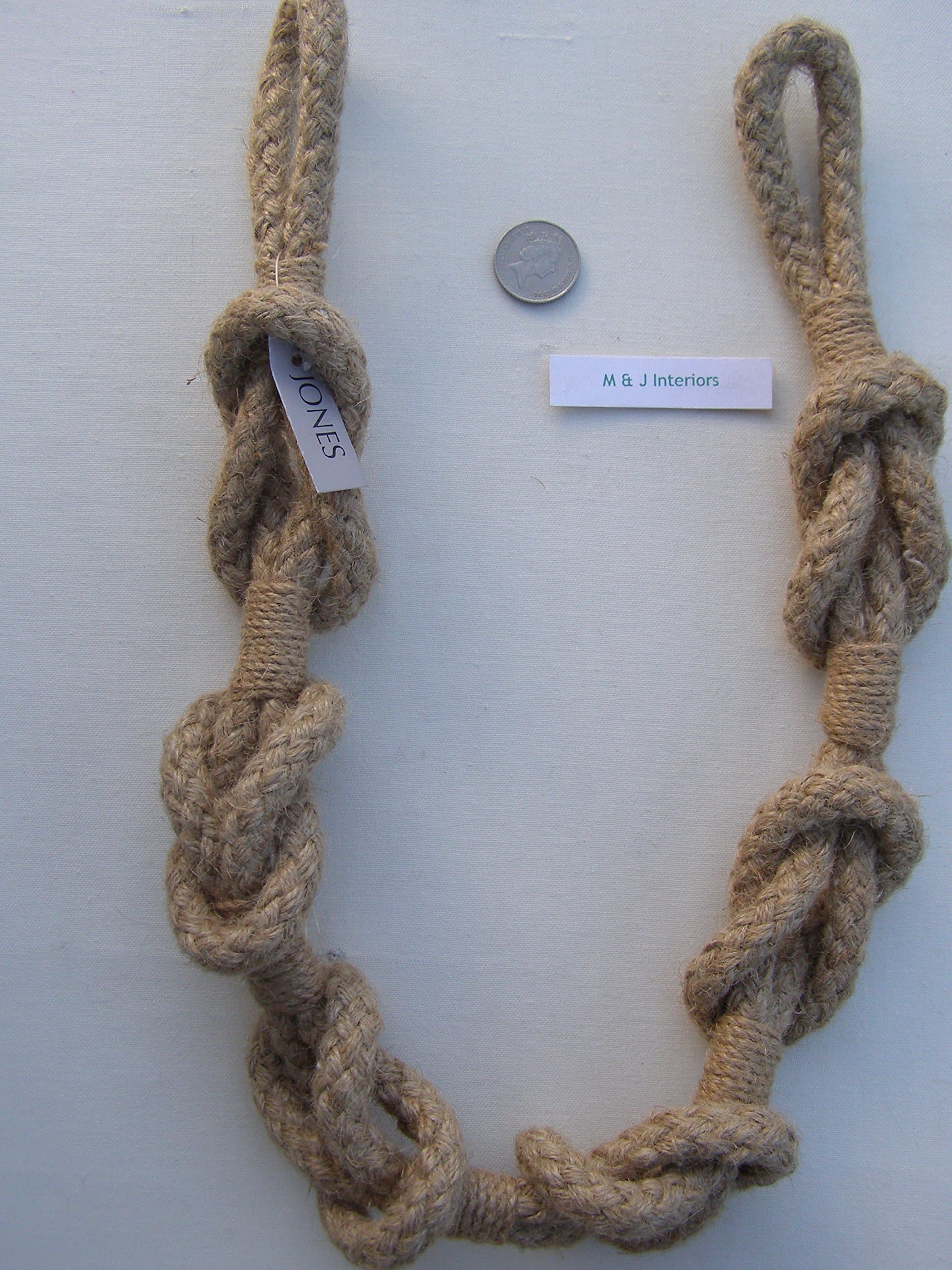 Shanklin Natural Jute Knotted Rope tiebacks