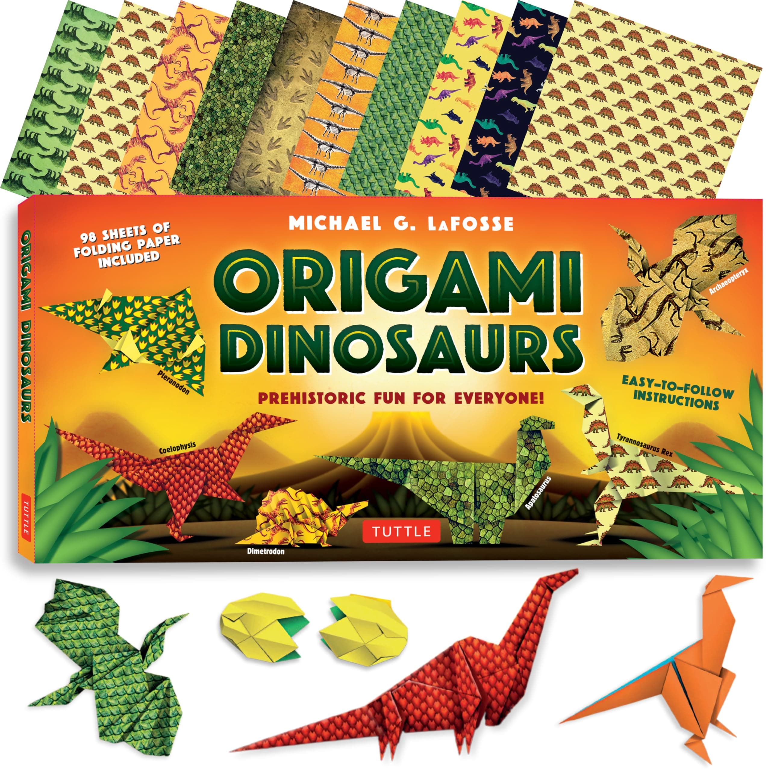 Origami Dinosaurs Kit: Prehistoric Fun for Everyone!: Kit Includes 2 Origami Books, 20 Fun Projects and 98 Origami Papers