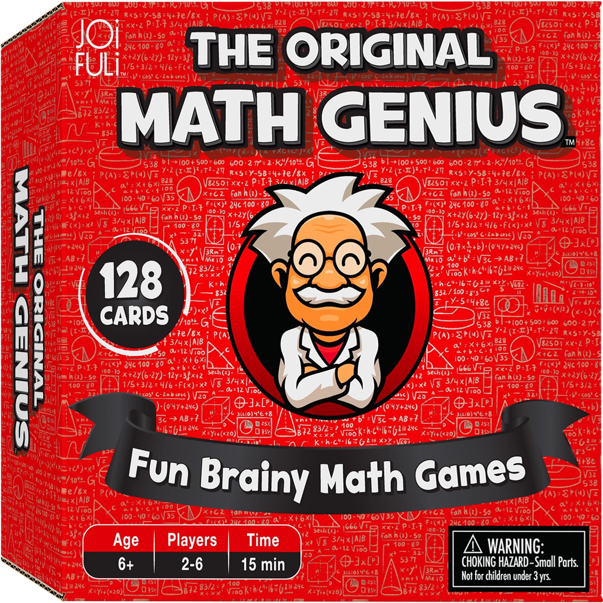 JOiFuli The Original Math Genius Card Game: STEM Educational Math Game Addition, Subtraction, Multiplication, Division, All Education Levels Ideal for Homeschooling, Classroom, and Group Learning