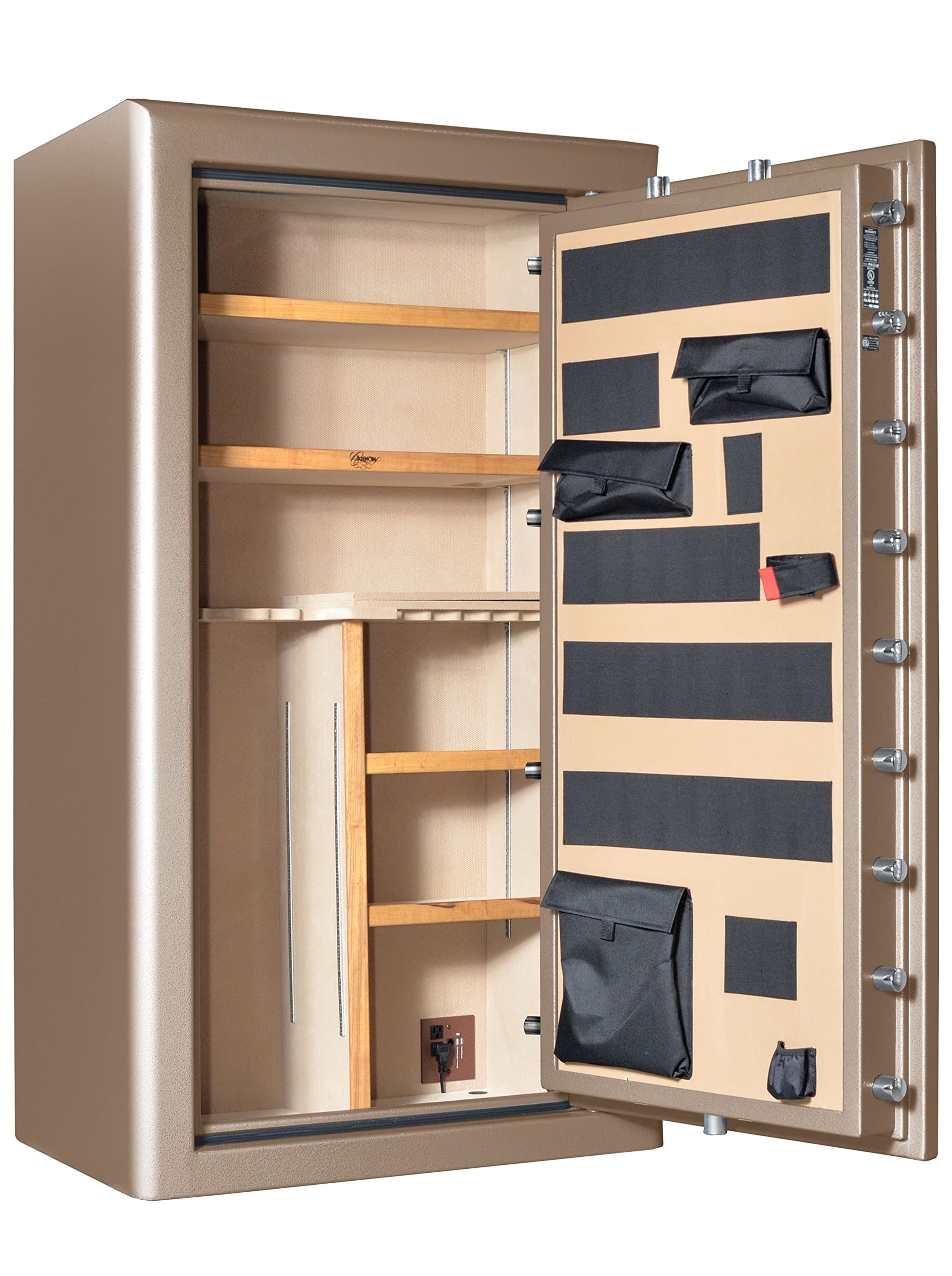 CO43-H3FDC-15 Commander Series Fire Safe with Power Supply, High Security Ul EMP Lock and Gun Capacity of 36 Guns, Hammertone Beige