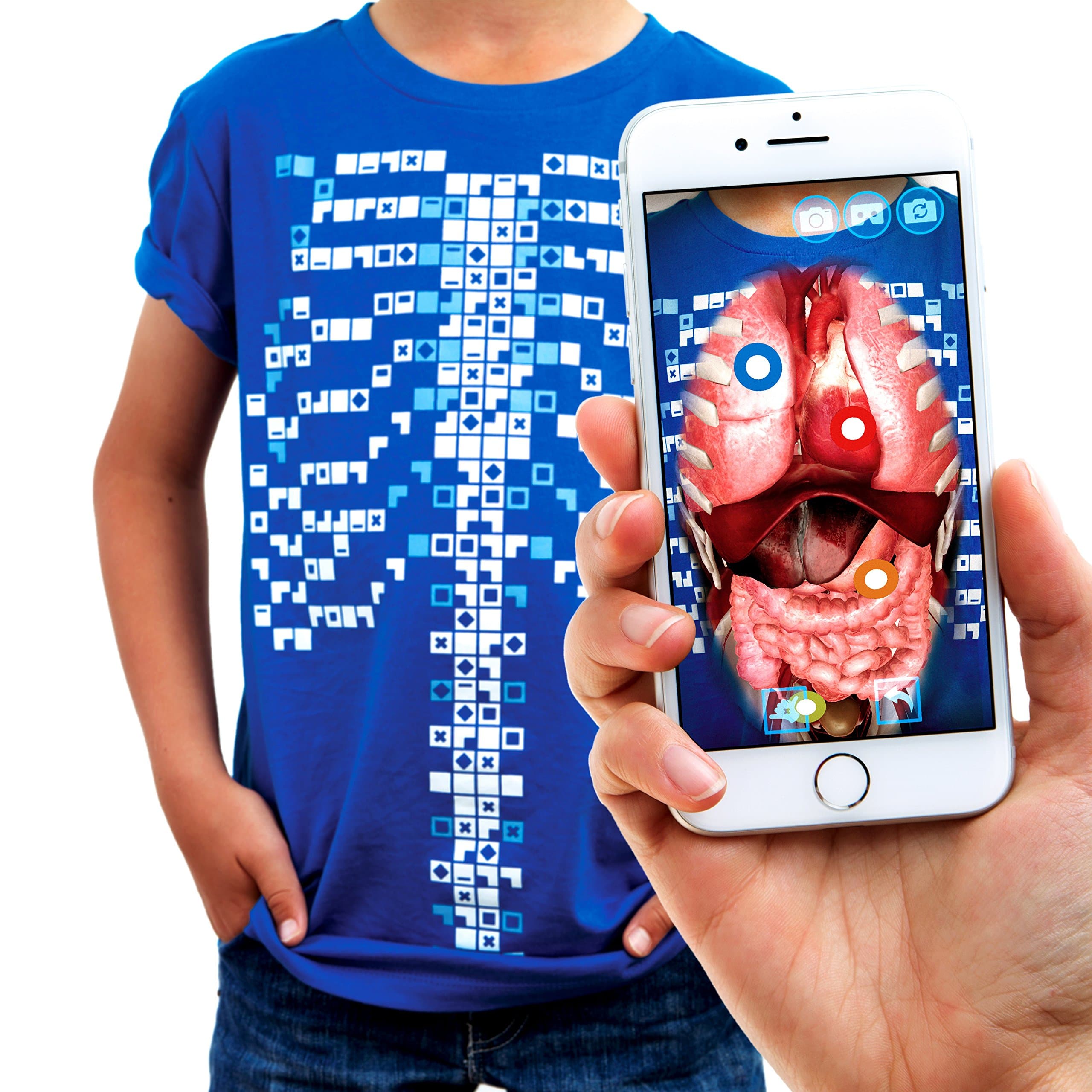 Curiscope Virtuali-Tee: Educational Augmented Reality T-Shirt for Anatomy