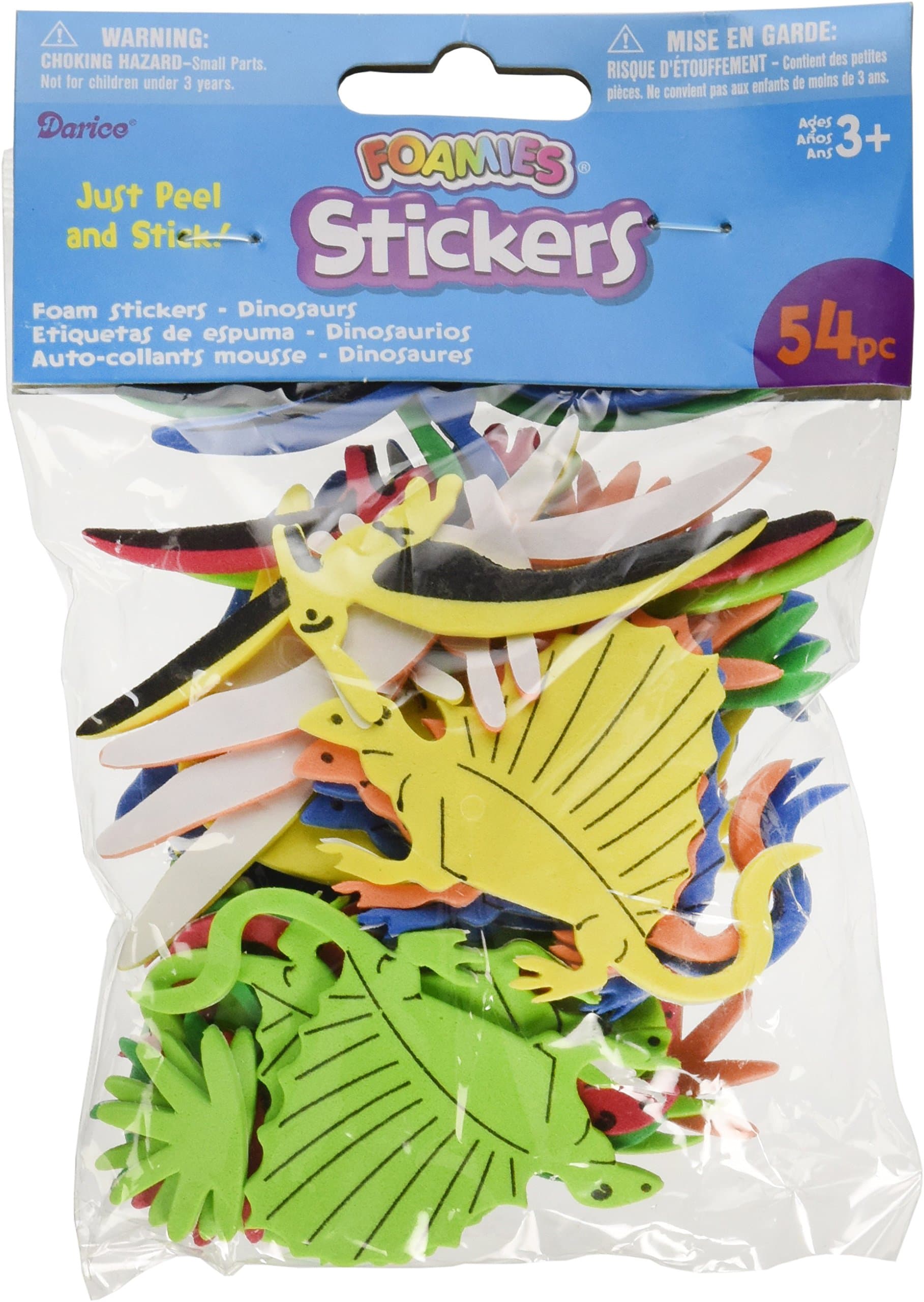 Darice Foam Stickers 54/Pkg-Dinosaurs