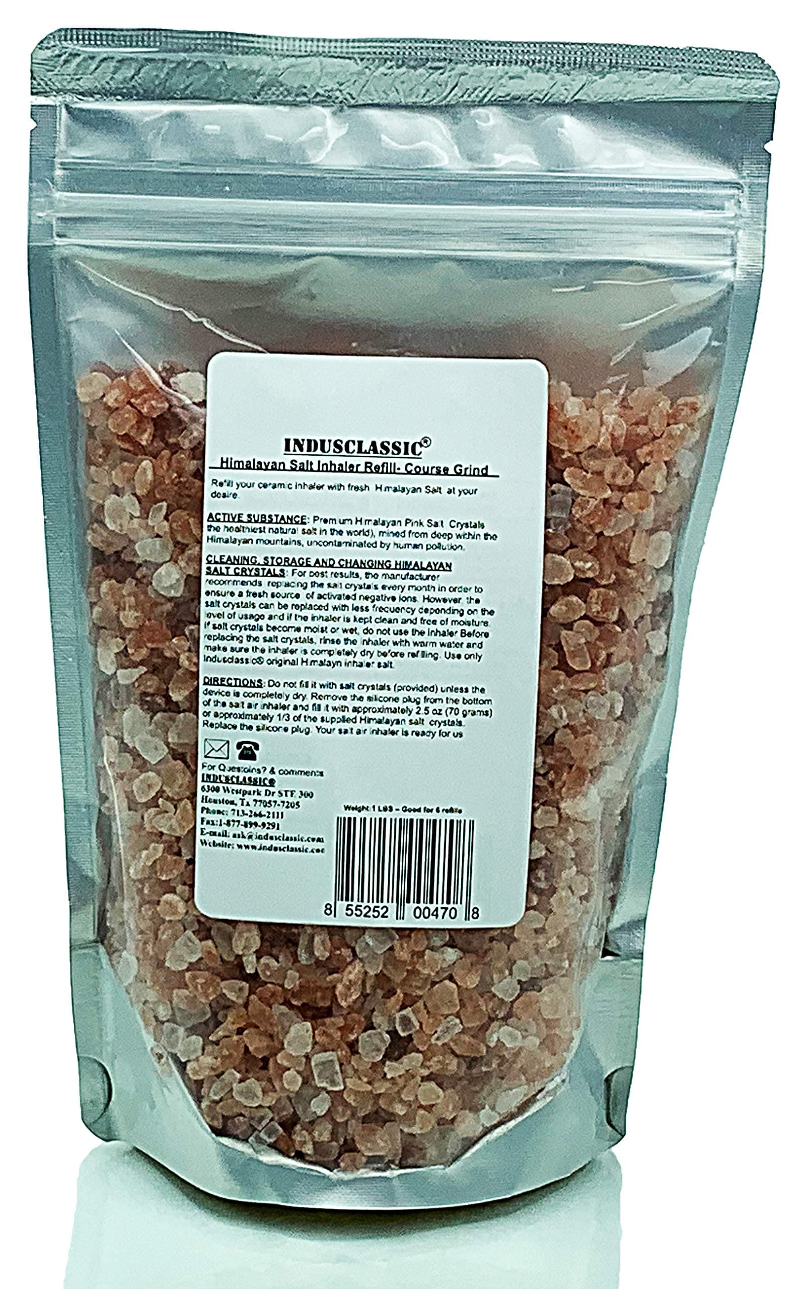 Himalayan Salt for Ceramic Inhaler or Neti Pot Refill Asthma Allergy Sinus - 1 lbs