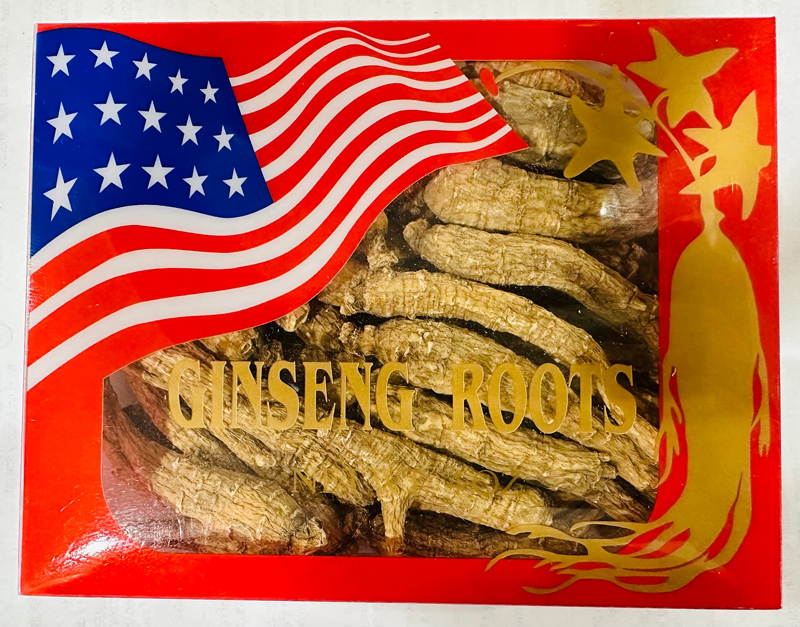 WFH American Wisconsin Ginseng Root Long Thin 6-8 Year 美國花旗長尾參 (4 Oz.) (1 Box (4 oz))