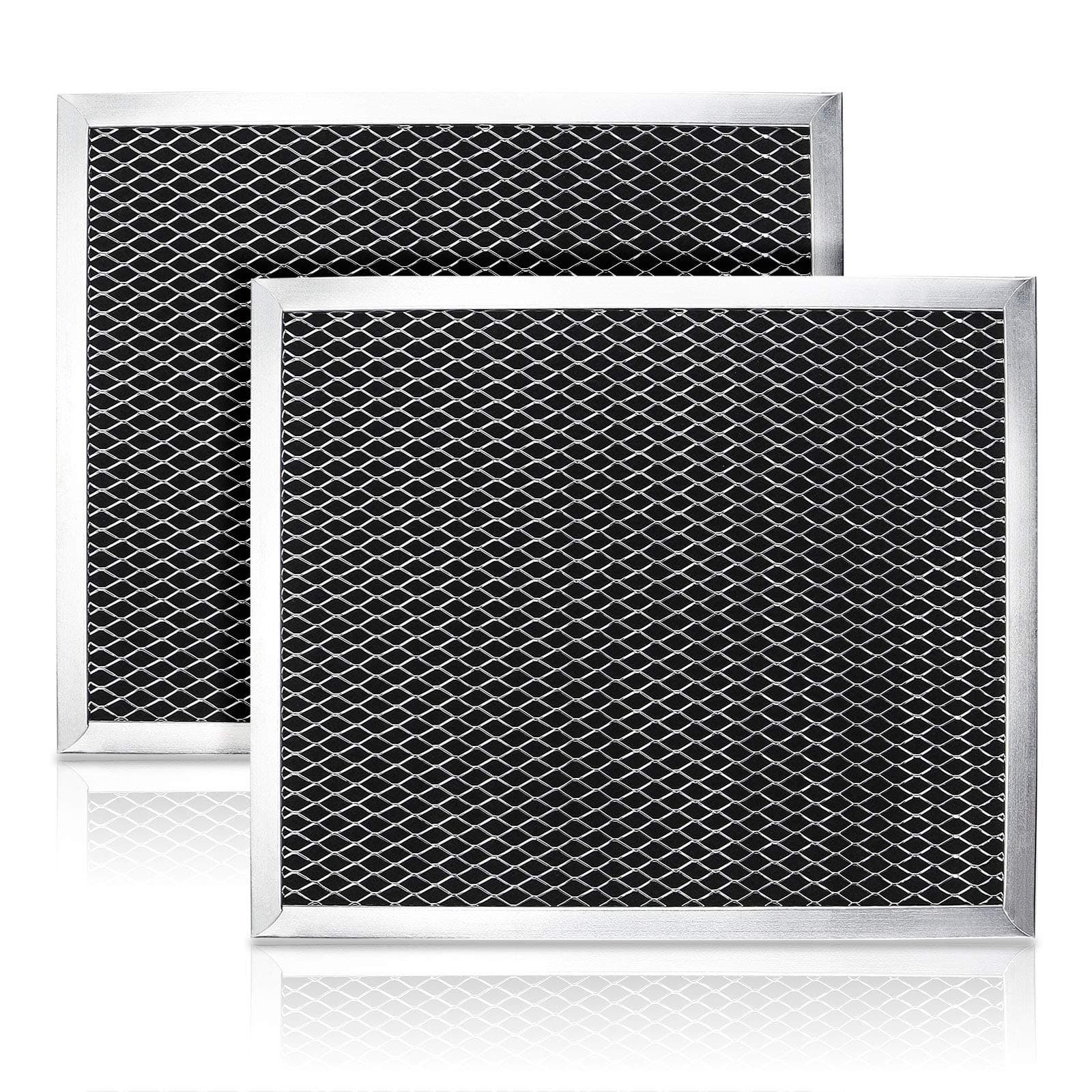 97007696 Range Hood Filter Charcoal Odour Filter for Range vent hood (8 3/4" X 10 1/2" X 3/8")-2 Pack by Cenipar