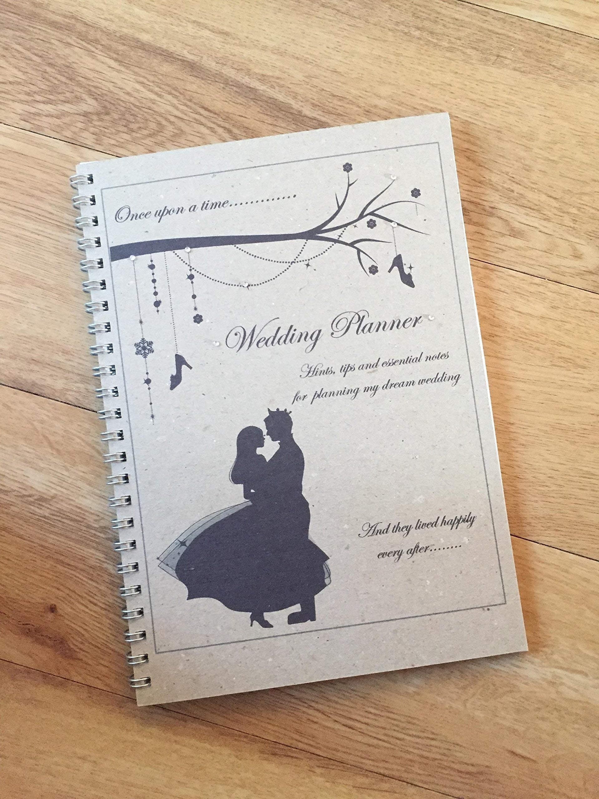 Handmade A5 Wedding Planner Brides Note Book Journal Organiser - Cinderella Fairytale Design