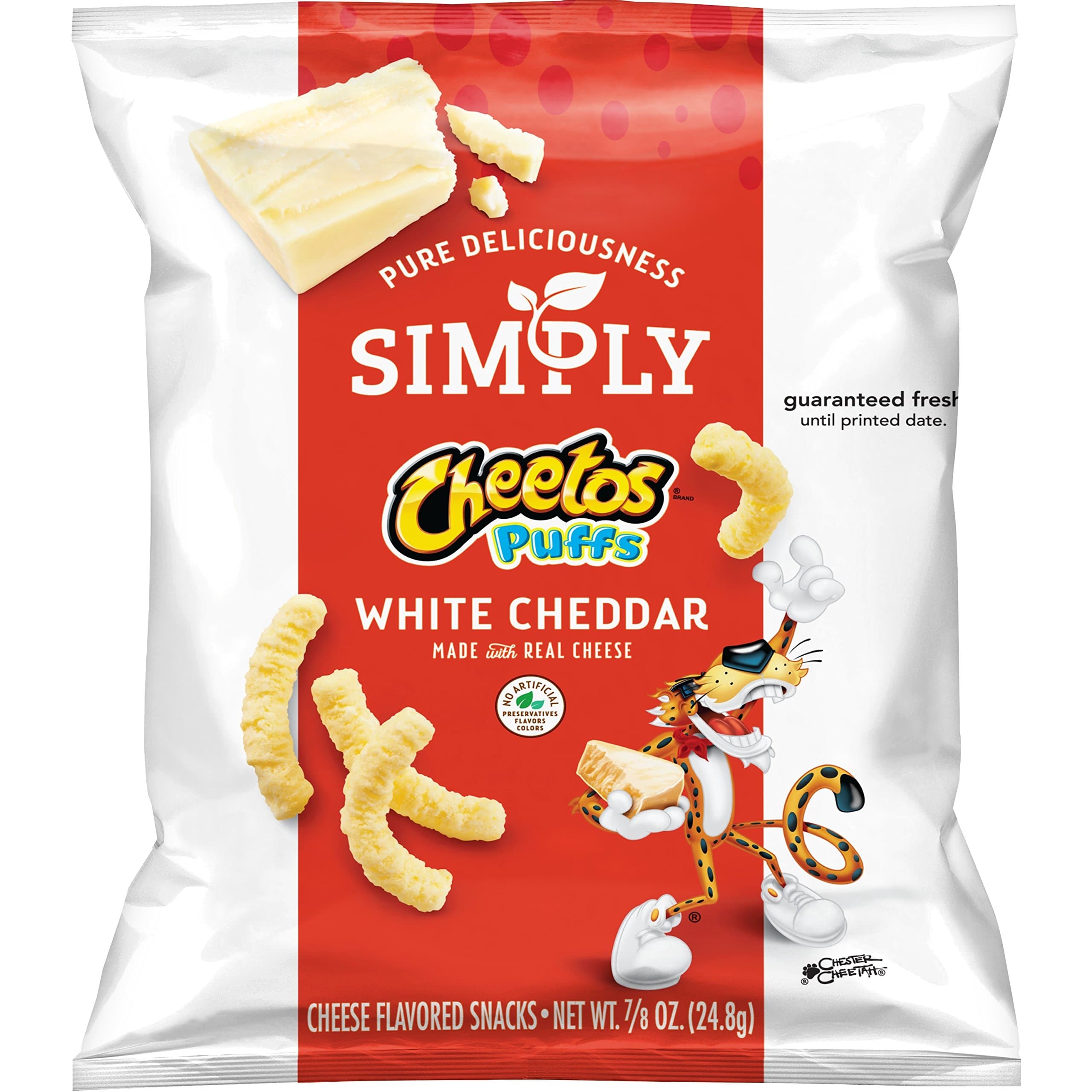 Simply Cheetos Puffs White Cheddar Cheese Flavored Snacks, 10 Count