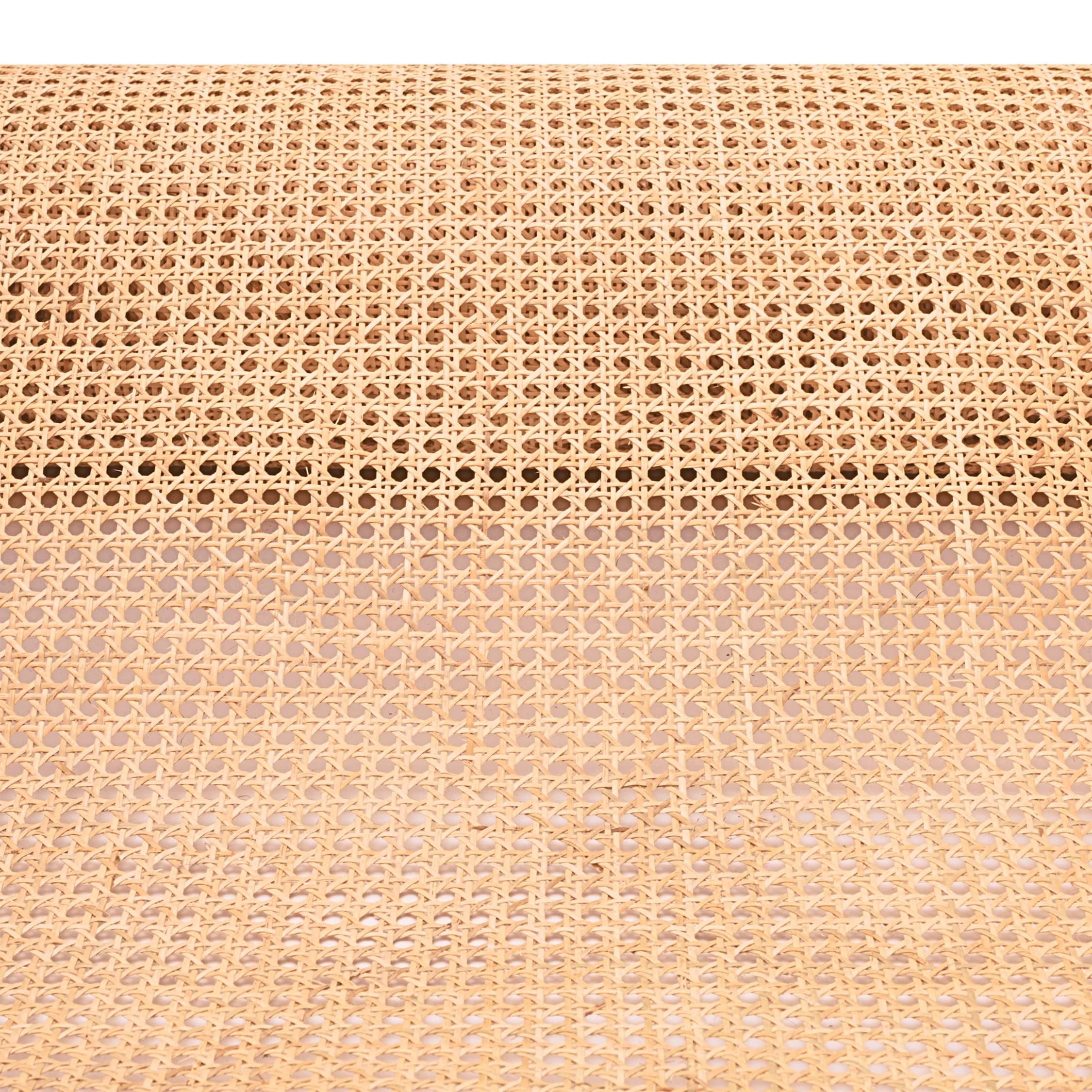 CLAYNIX 18" Width Rattan Webbing for Caning Projects Natural Pre - Woven Open Mesh Cane - Natural Rattan Cane Webbing (3 FEET)