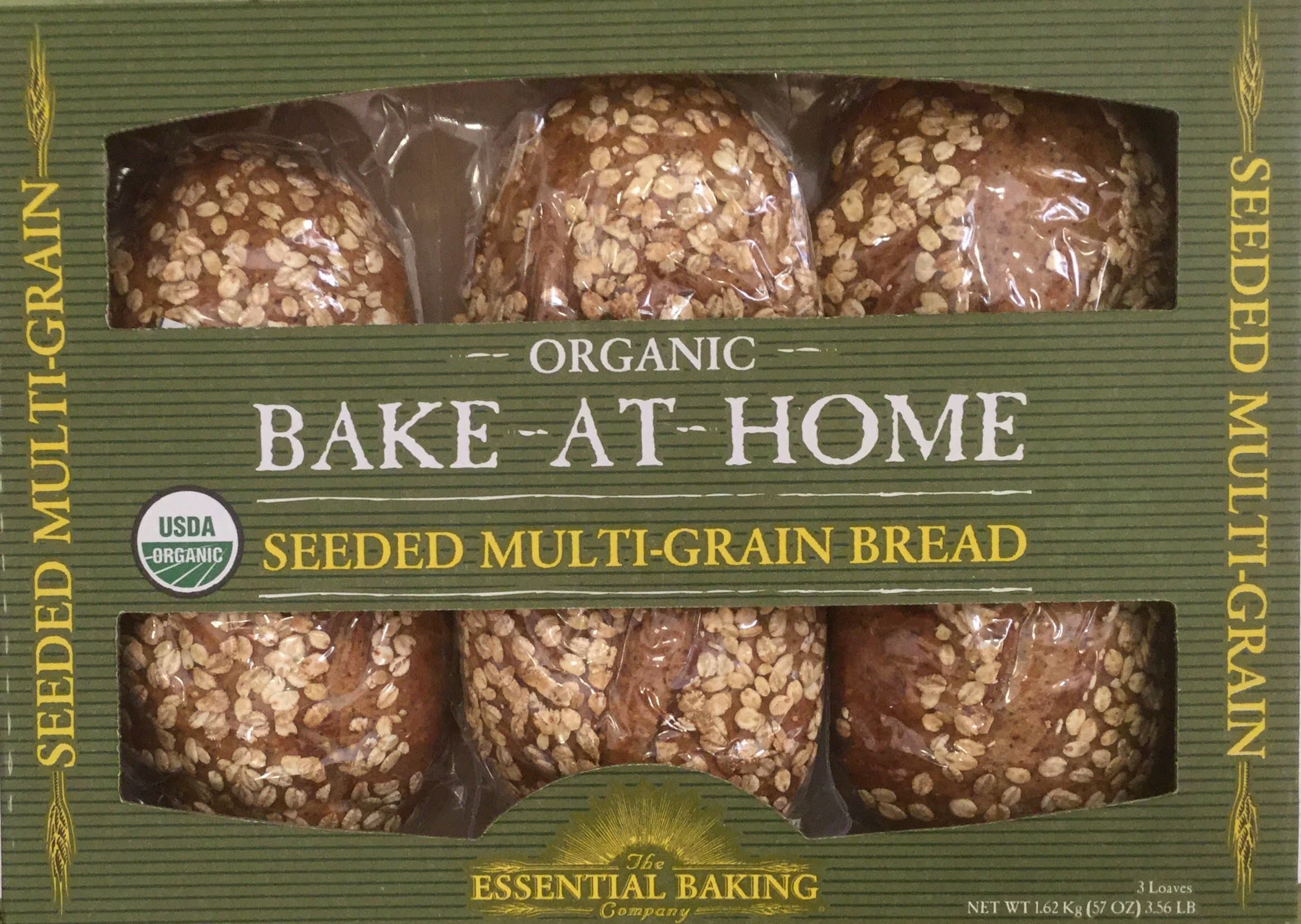 Organic Bake-at-home Seeded Multi-grain Bread - 3 Loaves - 3.56lb., 57oz.