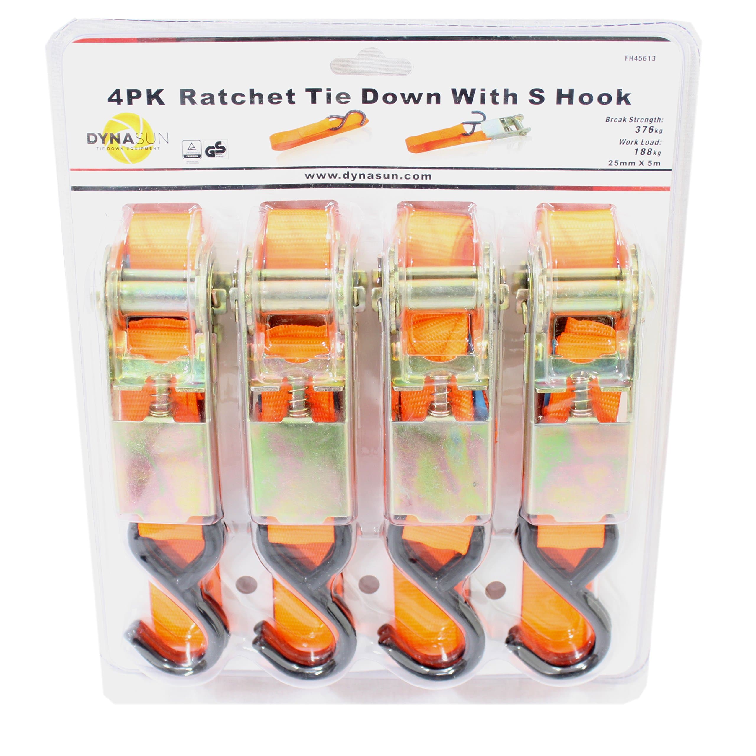 DynaSun 4x Tie Down Strap Ratchet Tie Down Strap Lashing Strap Ratchet Lashing Straps, 23040 FH45613