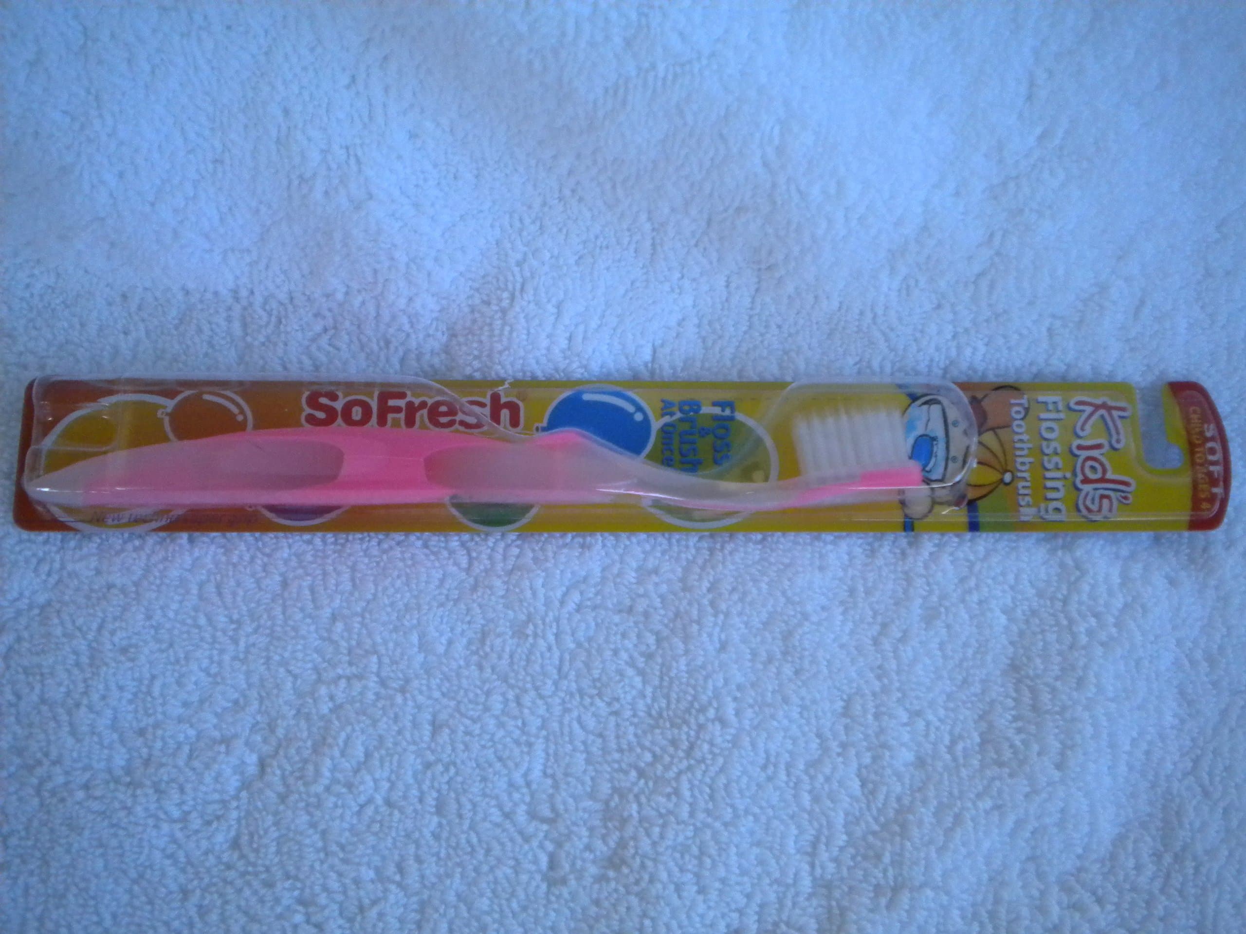 Pink SoFresh Child's Flossing Toothbrush