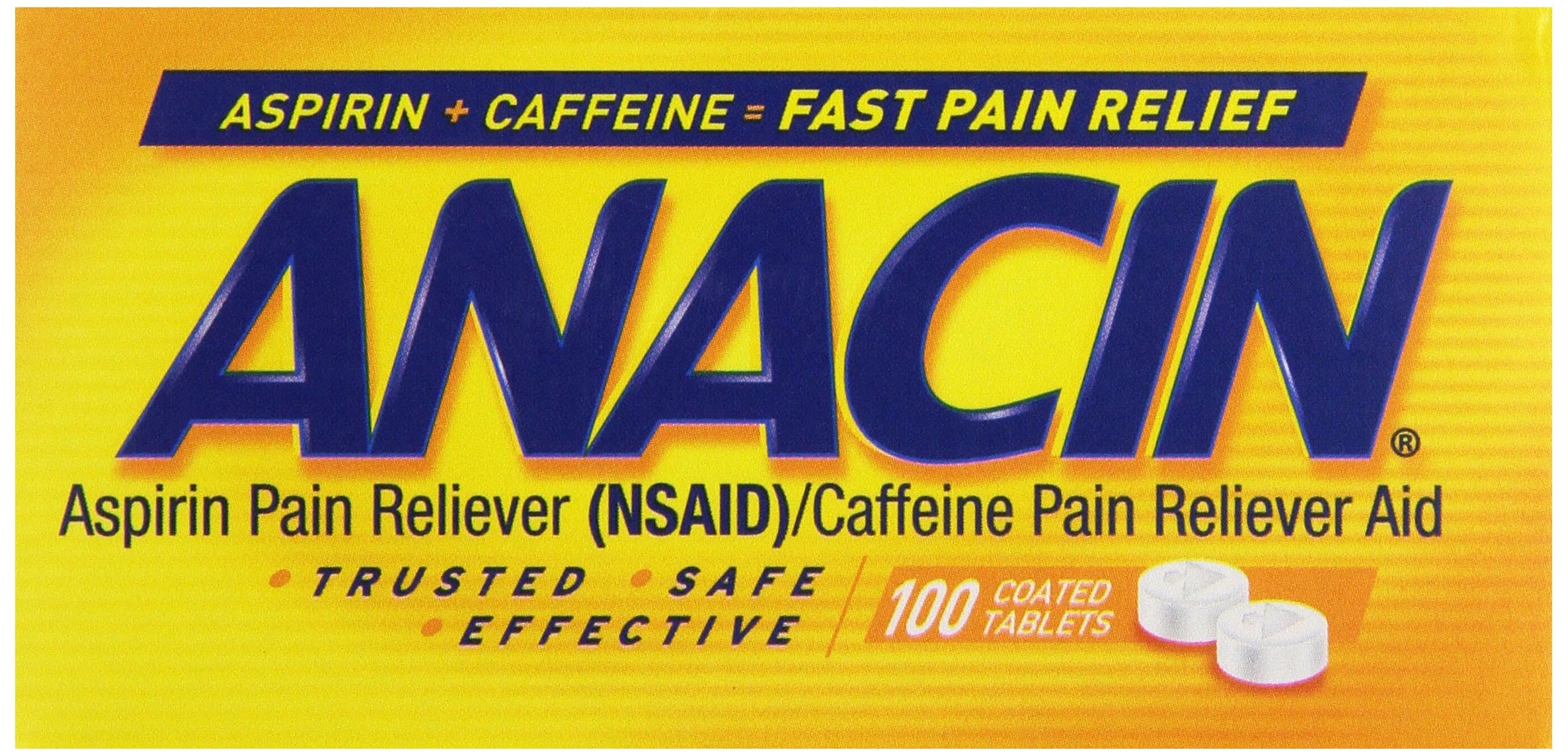 Anacin Aspirin Tablets, 100 ct