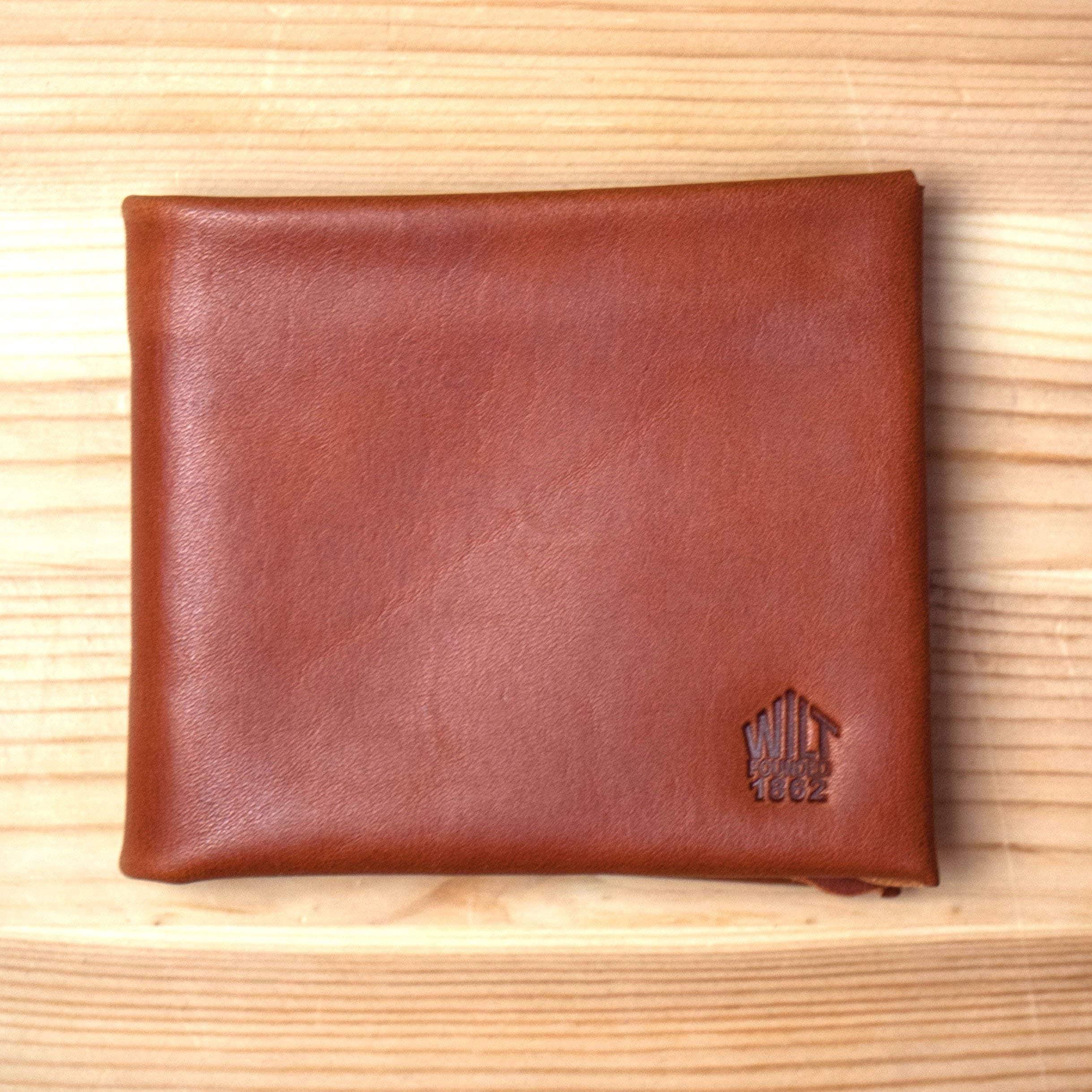 WILT 1862 Soft Leather Billfold Wallet - Whiskey Tan