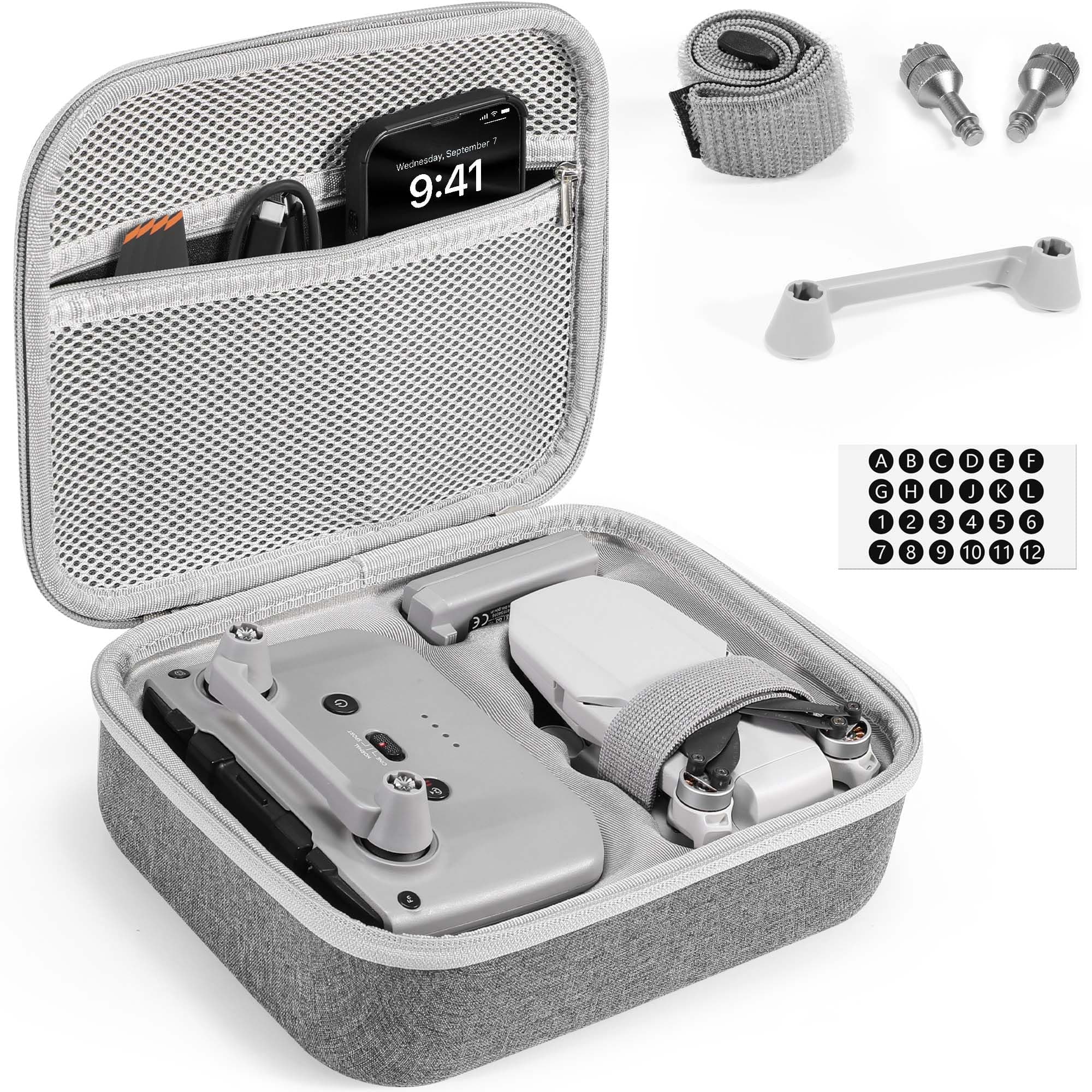 Mini 4K Carrying Case Hard Case for DJI Mini 2 SE/Mini 4K Drone Accessories Compact Case with 2 x Propeller Holder, 2 x Joystick and 1 x Joystick Protector