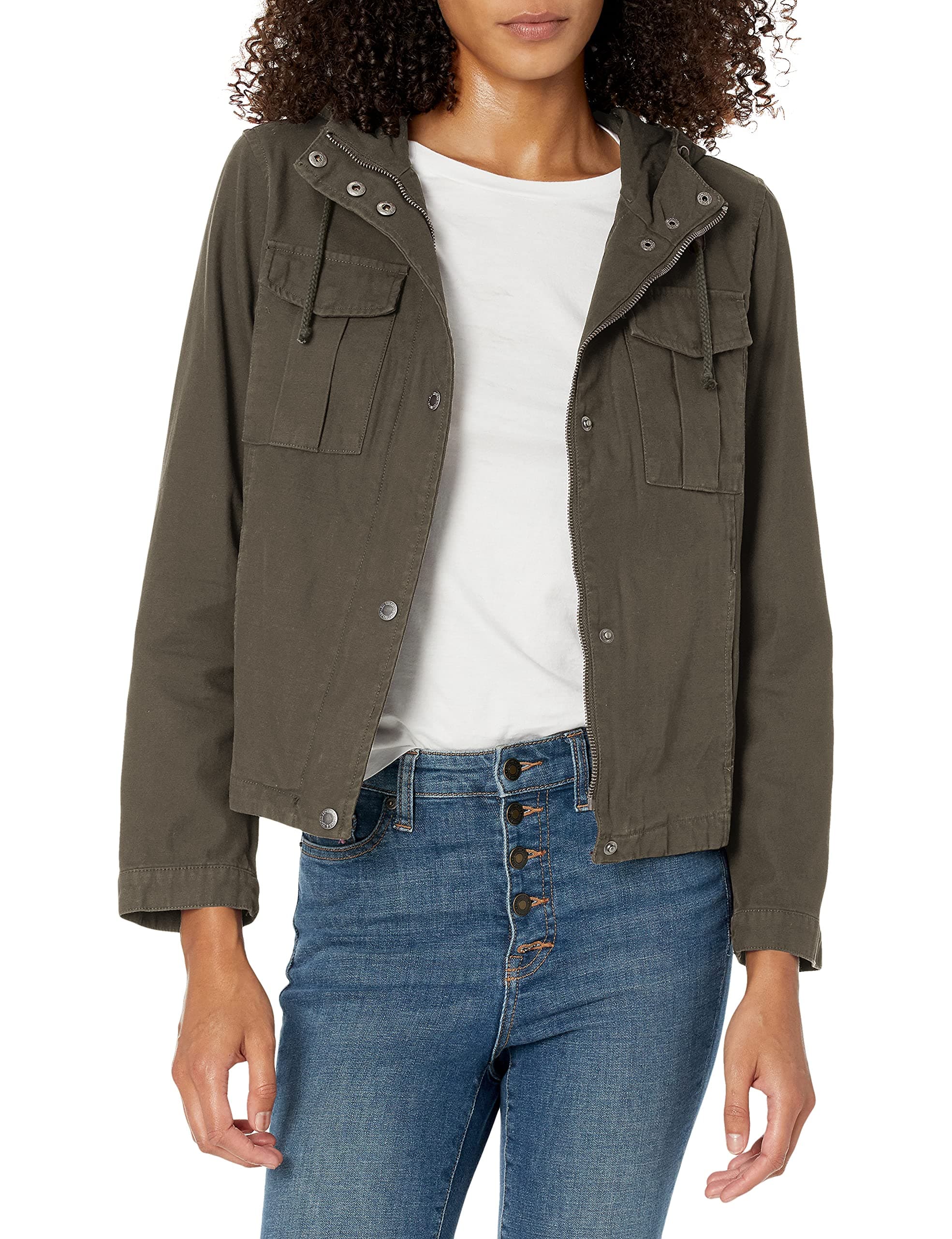 Levi's Women's Washed Cotton Midlength Swing Coat Jacket