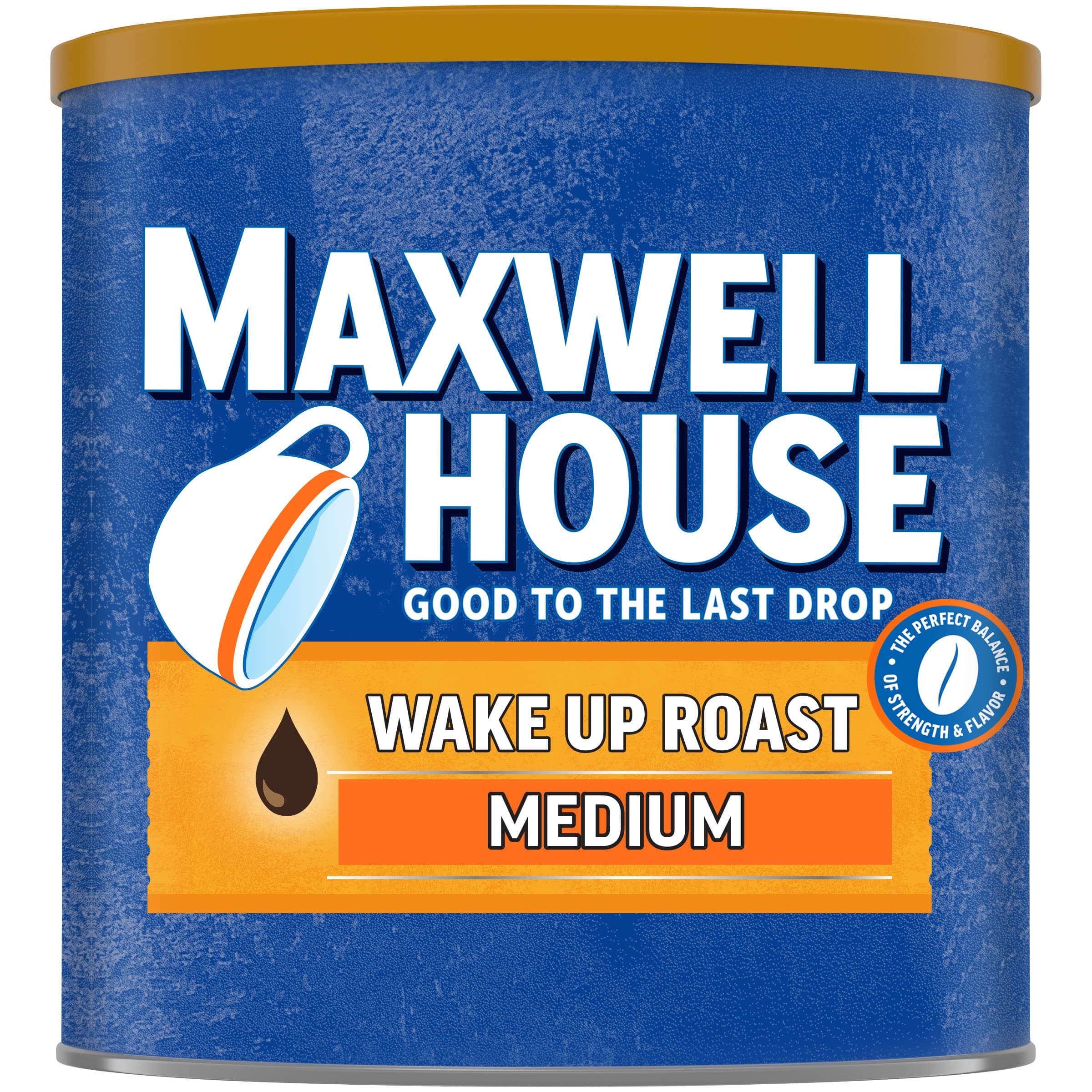 Maxwell House Medium Roast Wake Up Roast Ground Coffee, 30.65 oz. Canister