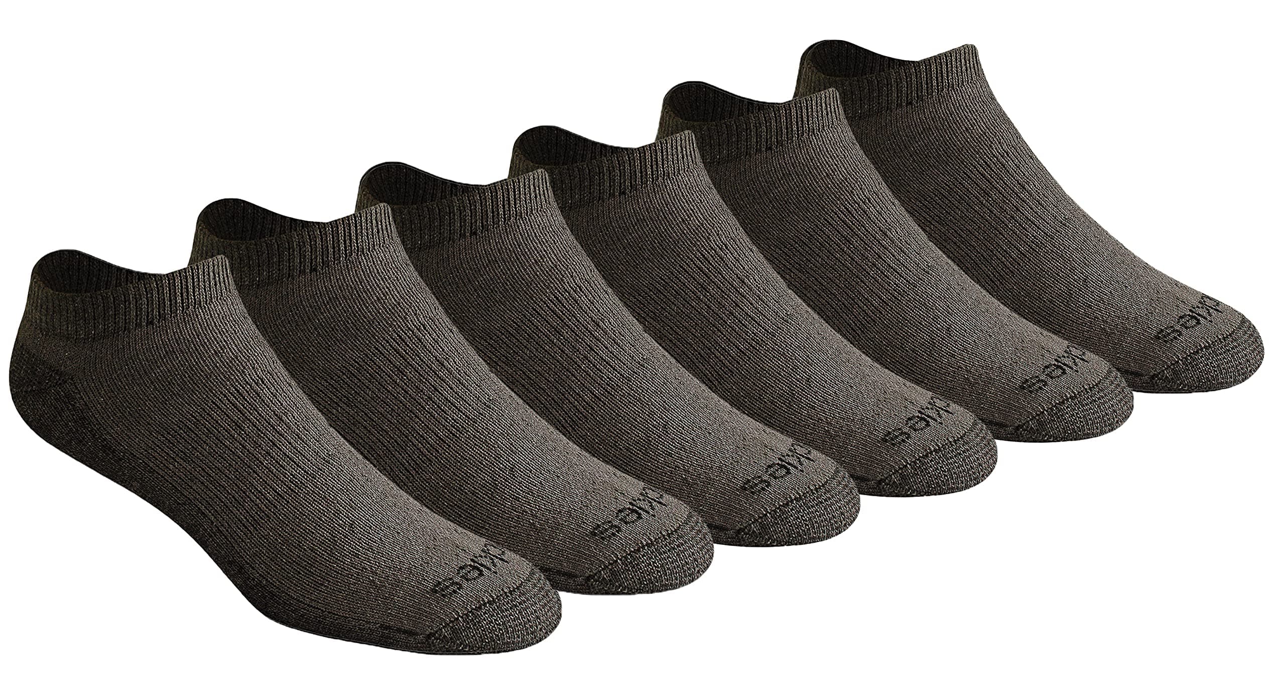 Dickies Men's Dri-Tech Moisture Control 6 Pairs No Show Socks, Charcoal, Shoe Size: 5-6