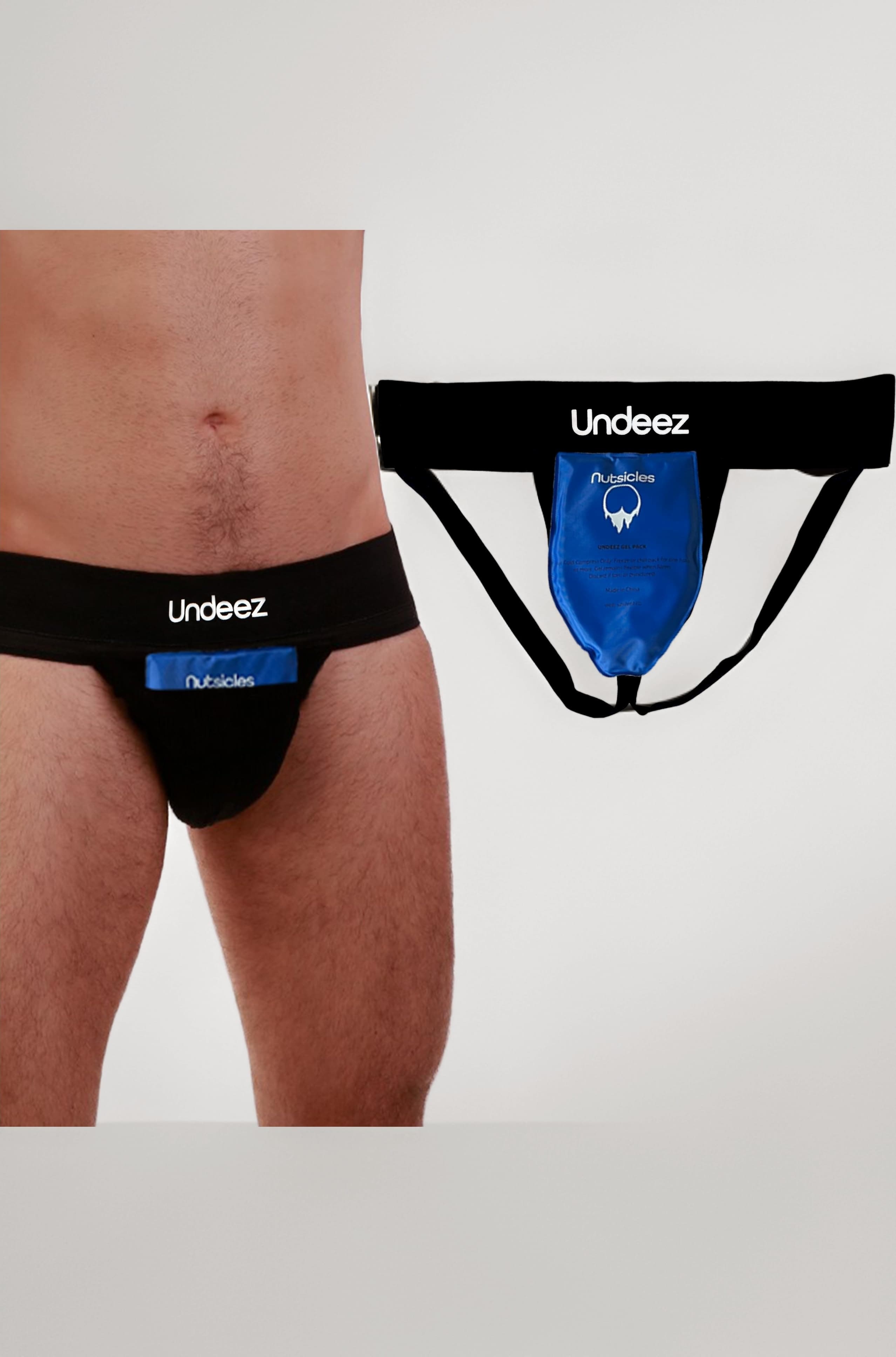 Undeez Vasectomy Jockstrap Underwear - With 2-Custom Fit Ice Packs and Snug Jockstrap For Testicular Support & Pain Relief
