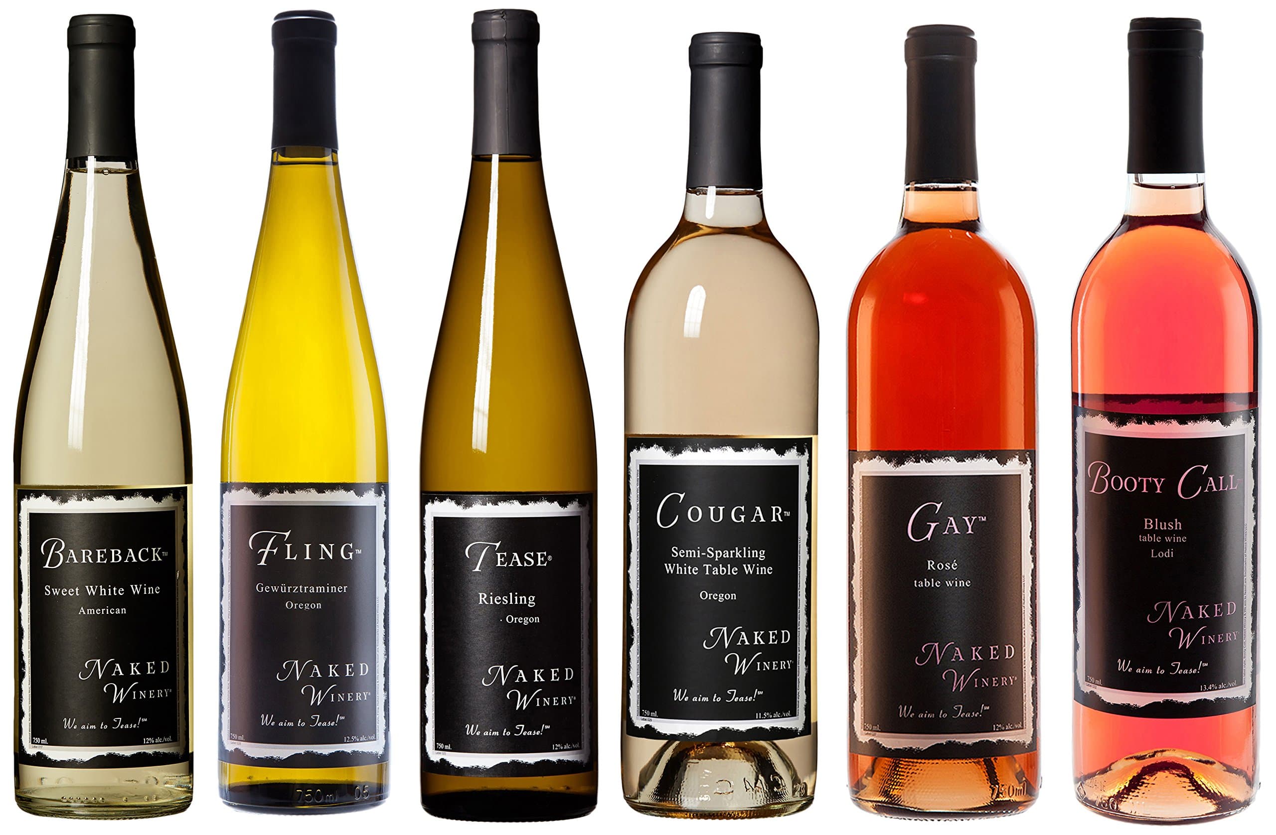 Oregon & California Wines Sweet Six Sample Bundle Mixed Pack 6 x 750 mL, by Naked Winery