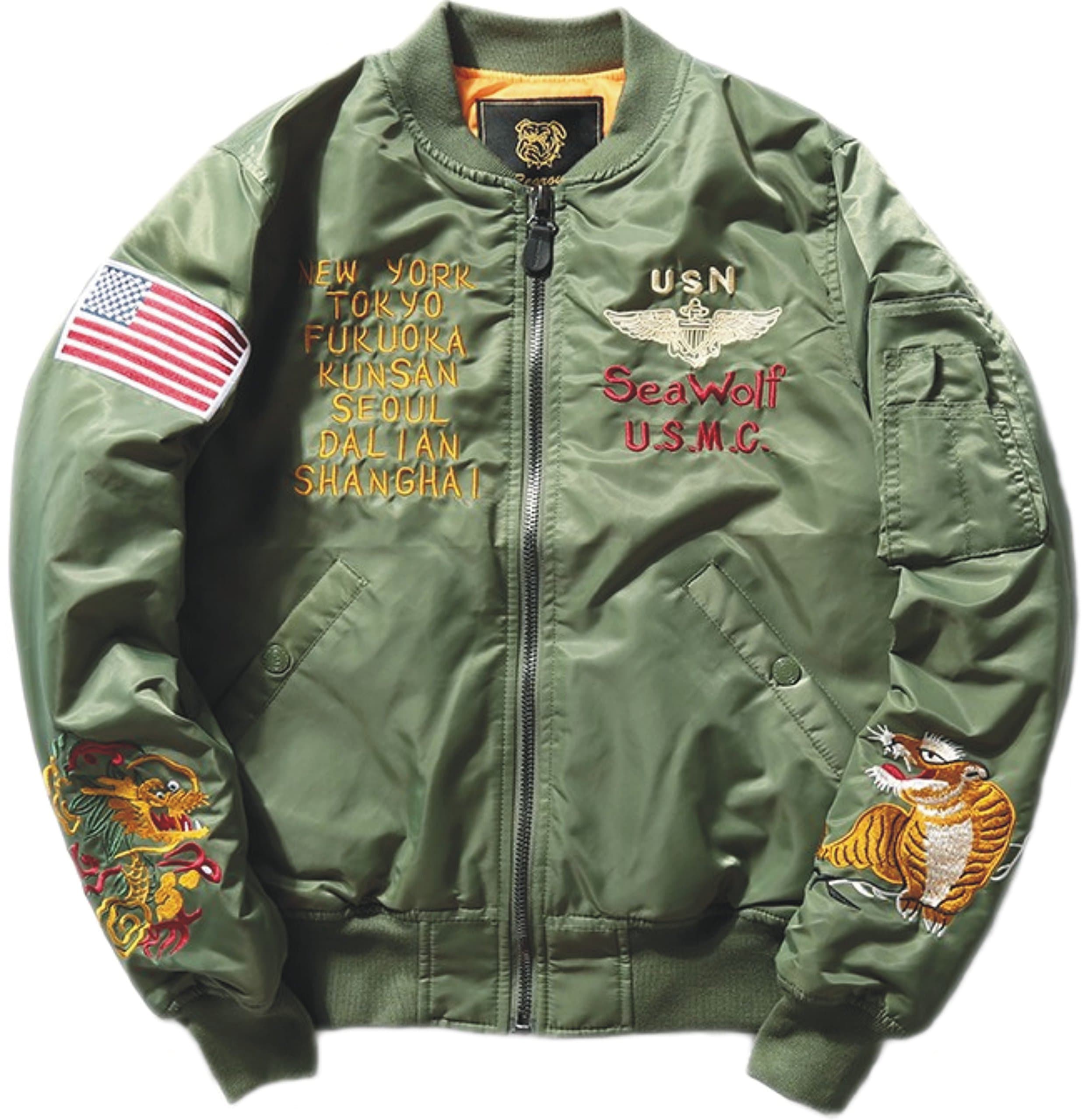 Men's MA-1 Bomber Flight Jackets Army Pilot Air Force Jacket Coat
