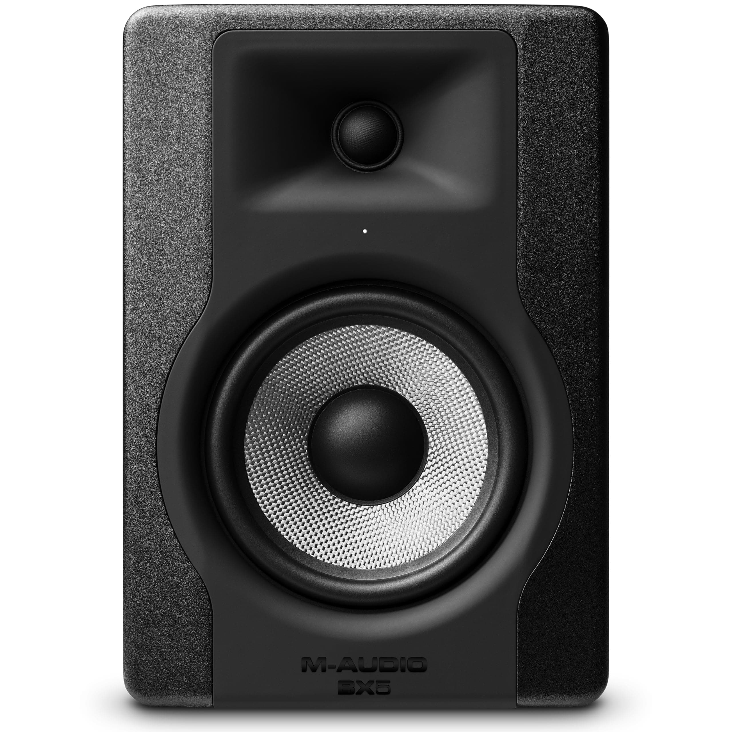 M Audio BX5 D3 Compact 2 Way 5'' Active Studio Monitor Speaker for Music Production and Mixing With Onboard Acoustic Space Control, 1 piece, Black, XLR