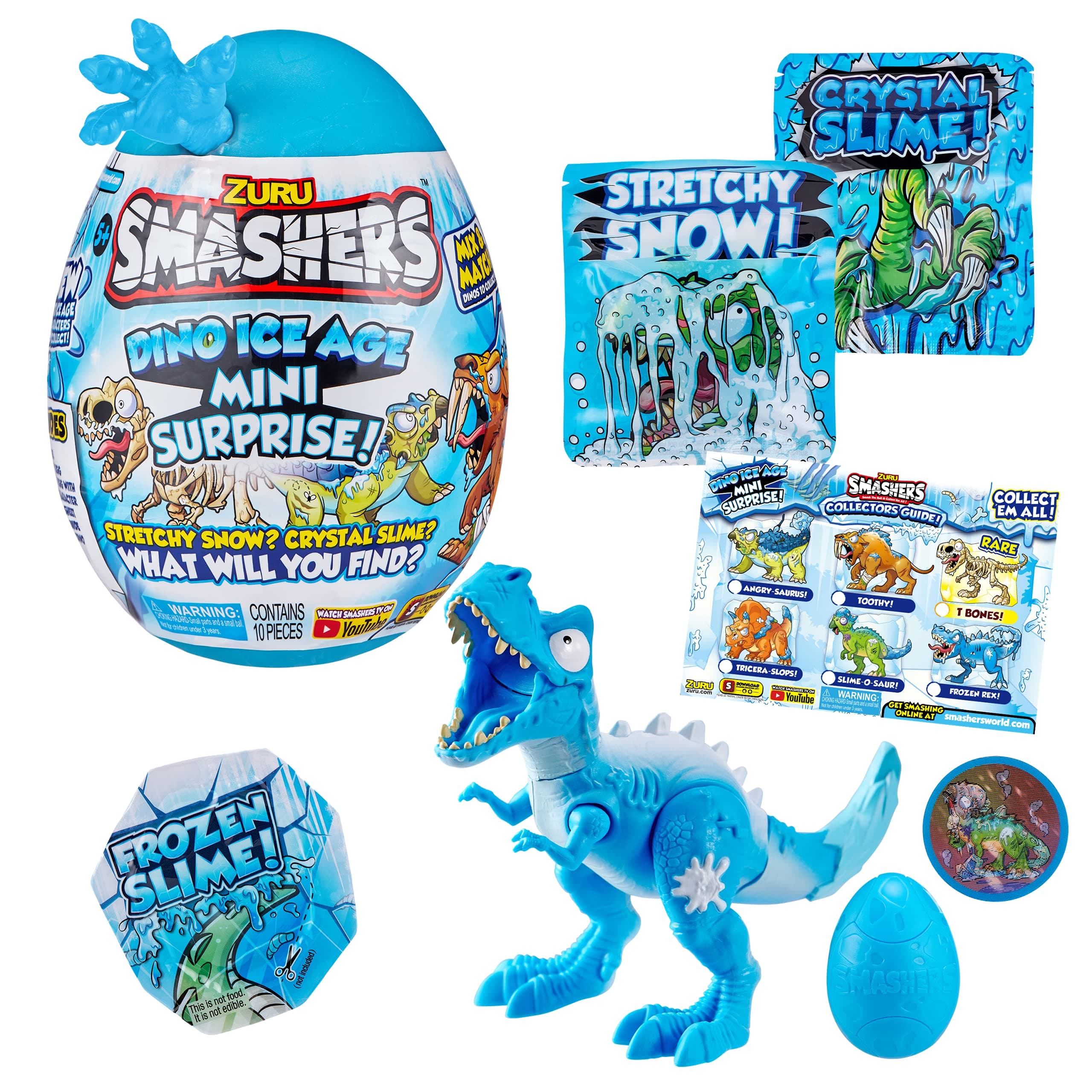 ZURU SMASHERS Dino Ice Age Mini Surprise Egg - T Rex,for Kid,multicolor