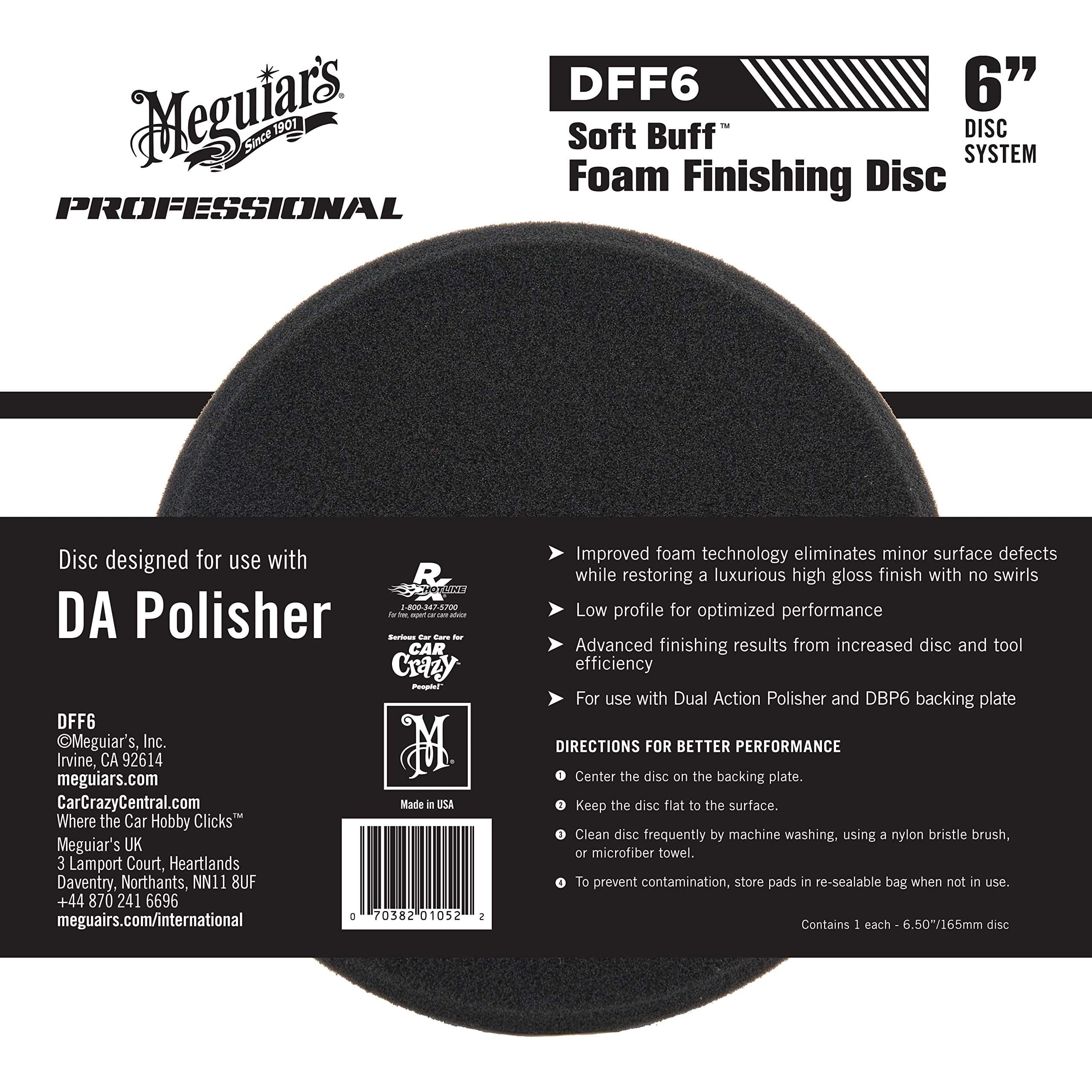 DFF6 6 Inch DA Foam Finishing Disc Black