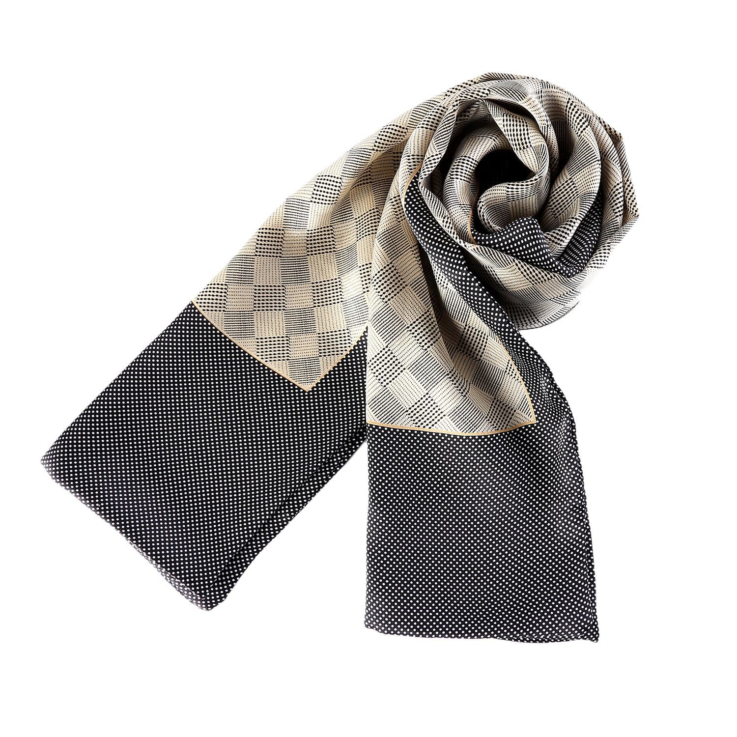 Long Charmeuse Satin Silk Scarf for Men