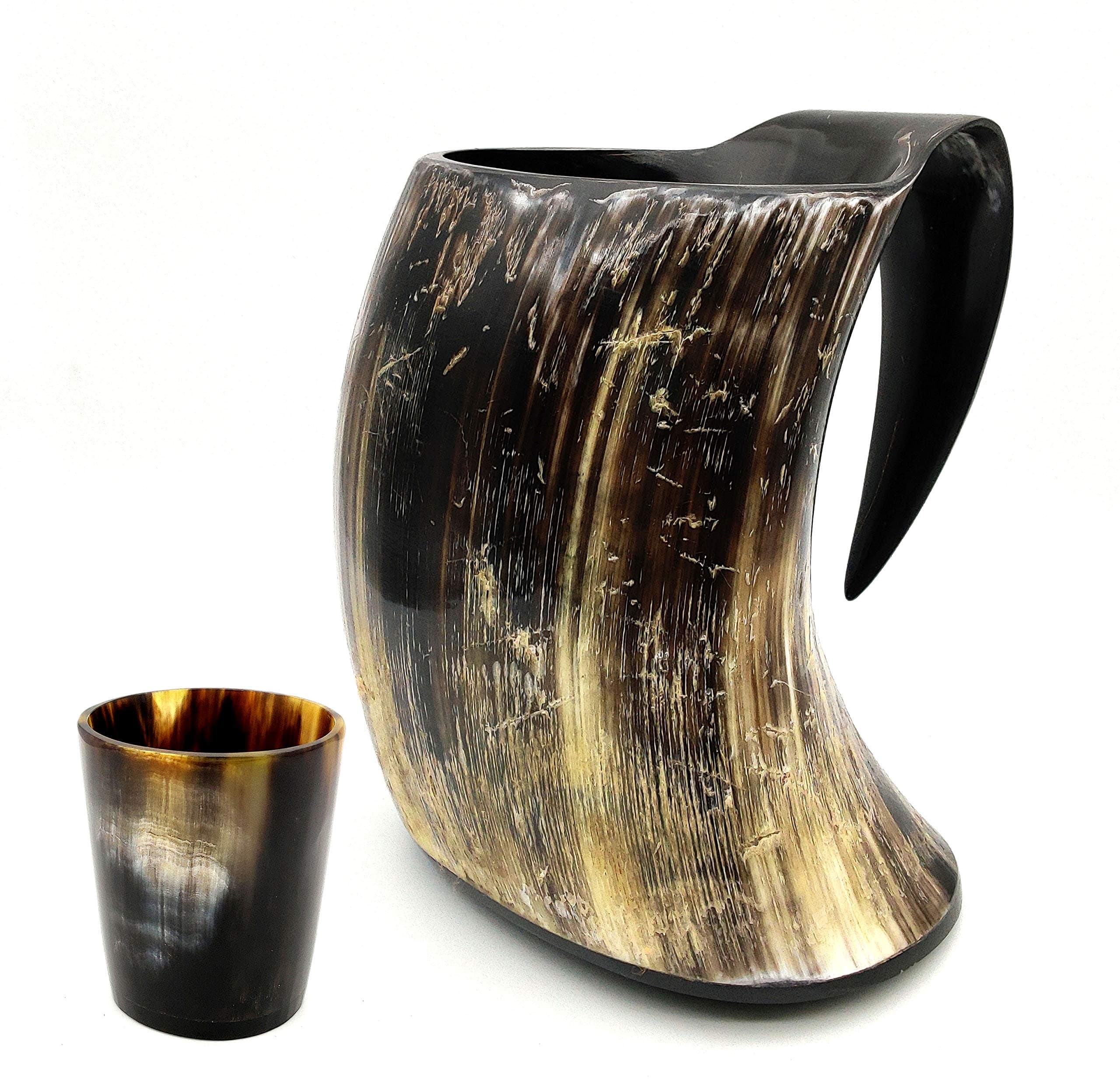 Vikings Valhalla's Viking Cup Drinking Horn Tankard Authentic Medieval Inspired drinking Mug (16ozcup)