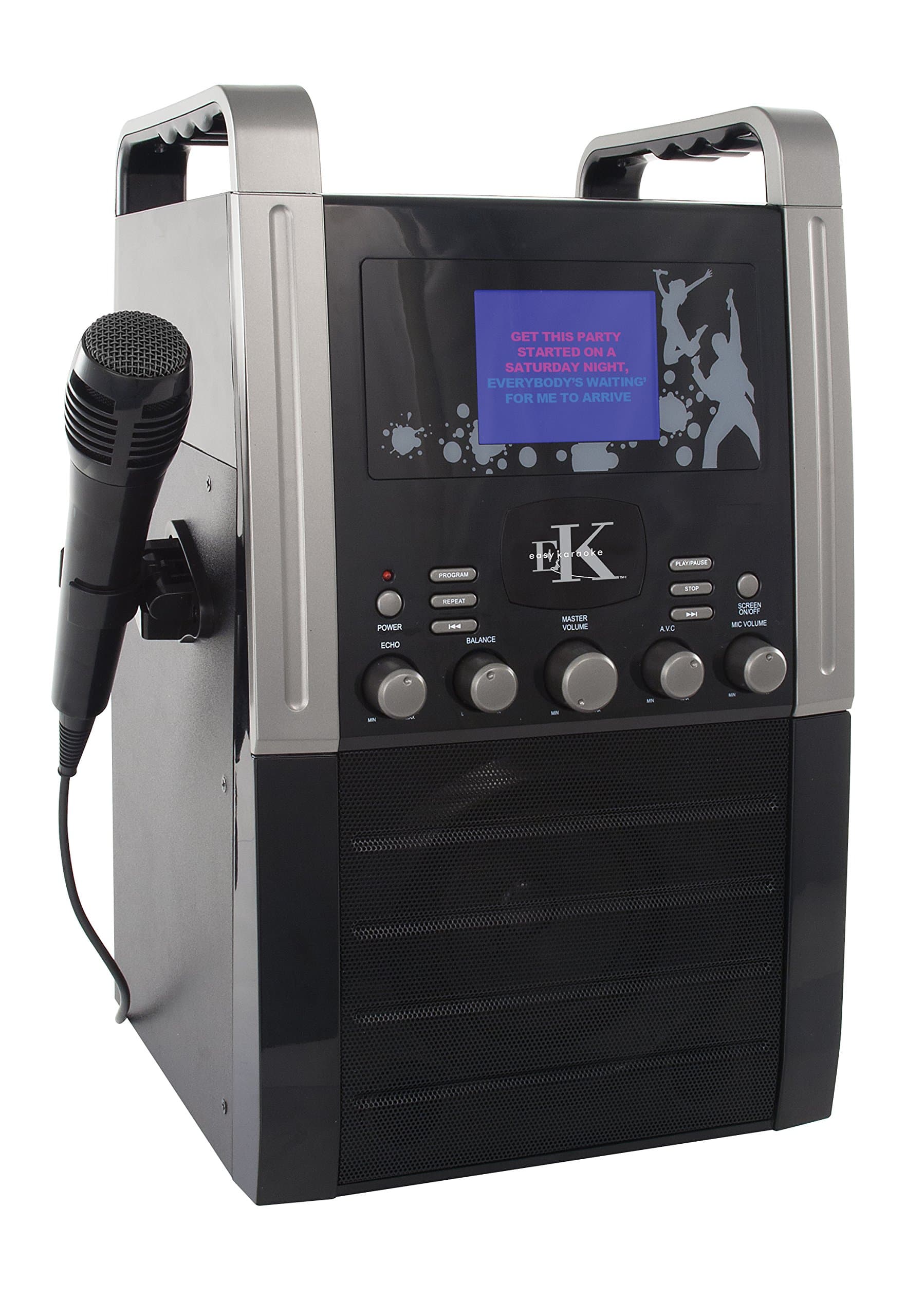 Easy Karaoke EKS515B Black Band Set Karaoke Machine With 2 Microphones Included