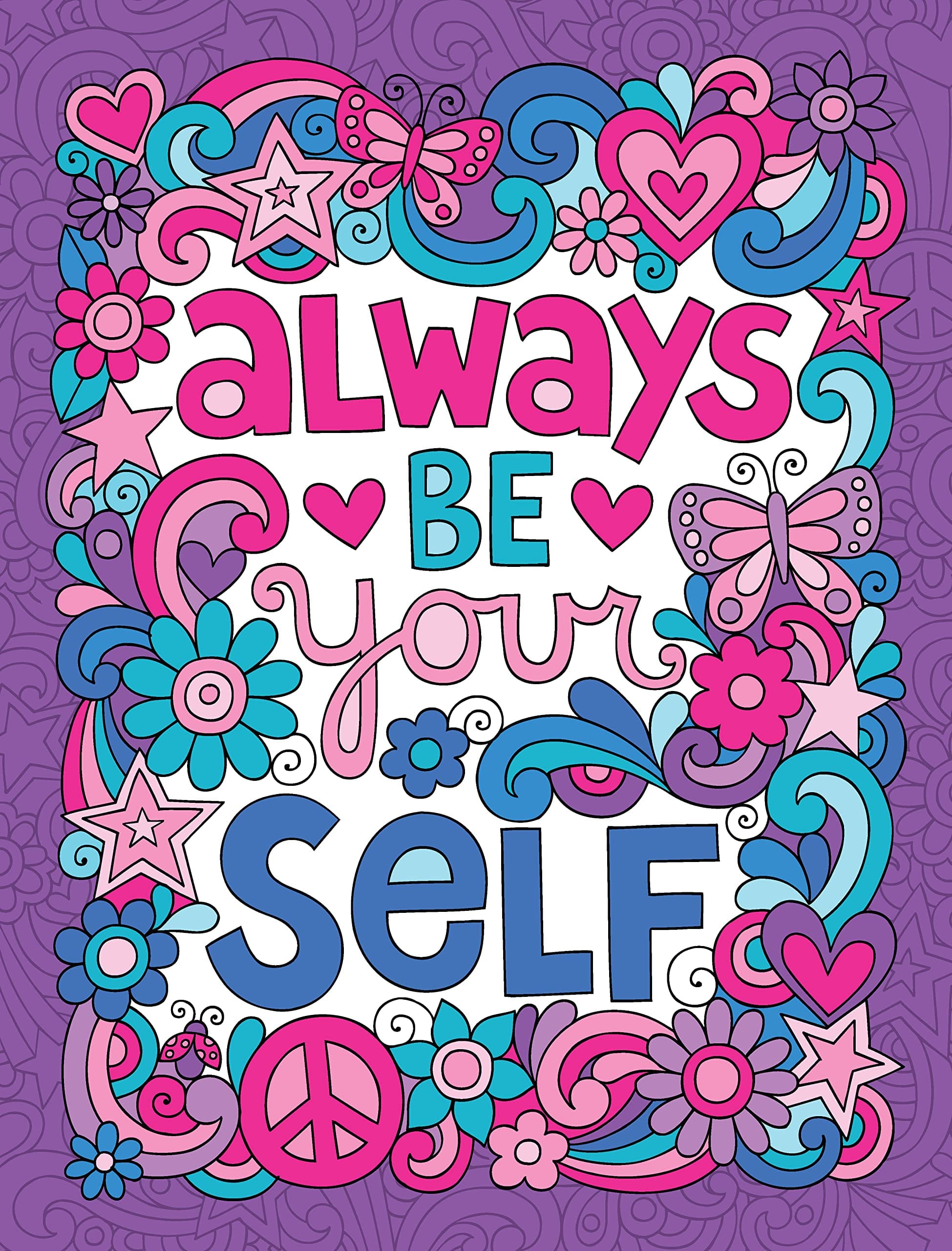 Notebook Doodles Go Girl! Guided Journal (Quiet Fox Designs) Always Be Yourself! 128 Lined Pages; Fun, Inspirational Prompts Encourage Tweens to Build Confidence & Develop Creative Writing Skills