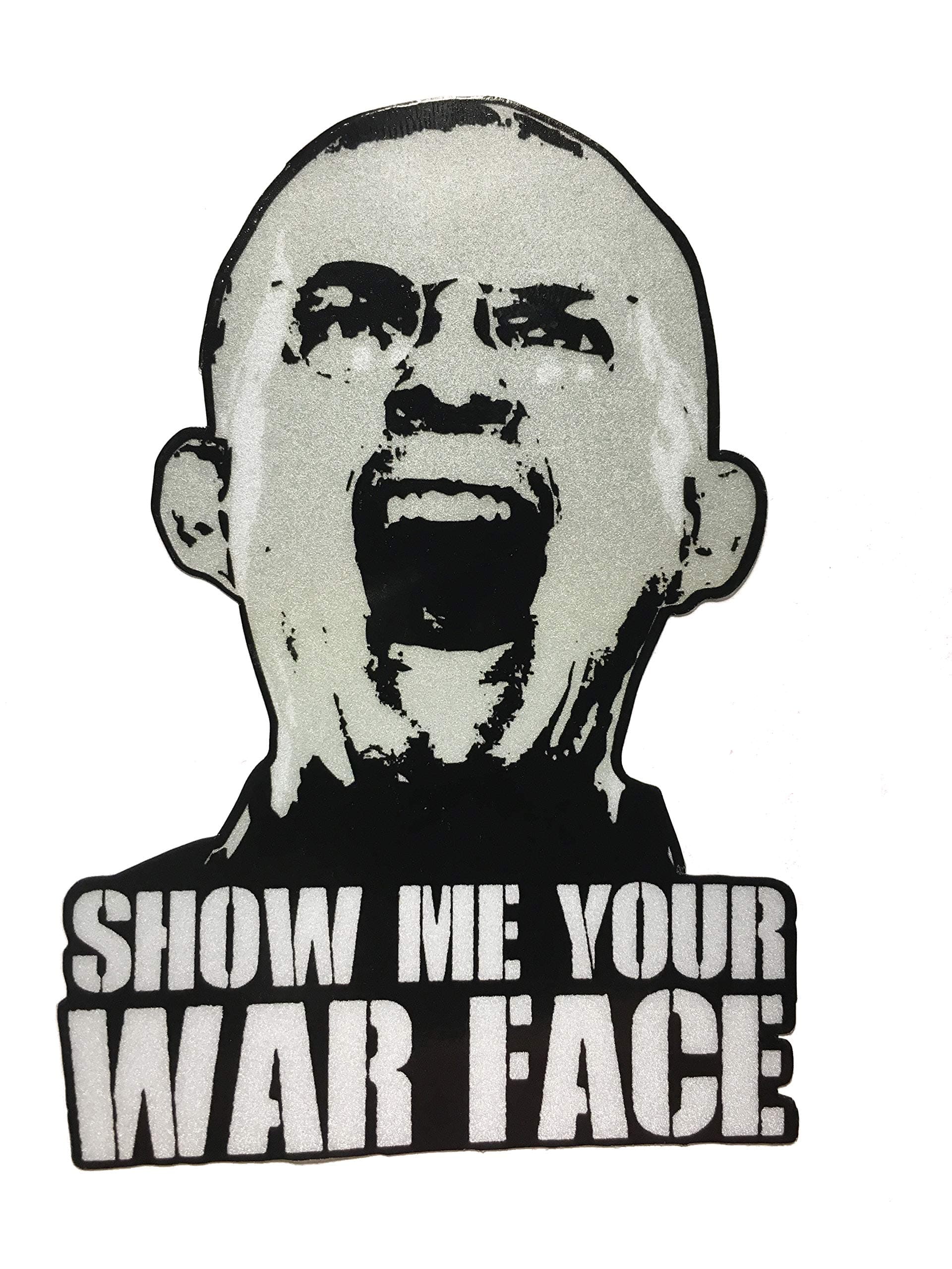 Reflective "Let me see your war face" - Full Metal Jacket - Private Joker Tactical Military Decal Decal Sticker 4" x 3"