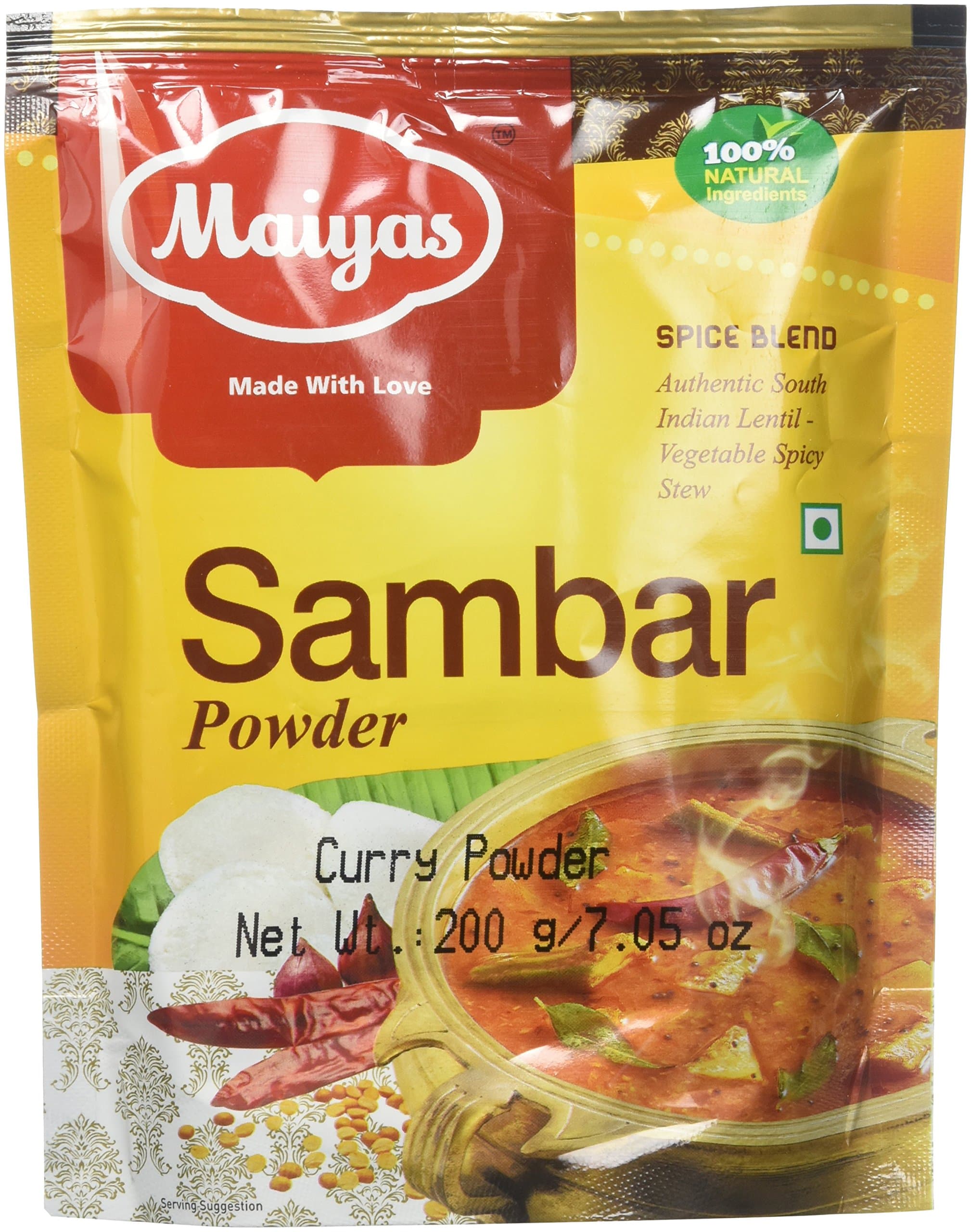 Maiyas, Sambar Powder, 200 Grams(gm)