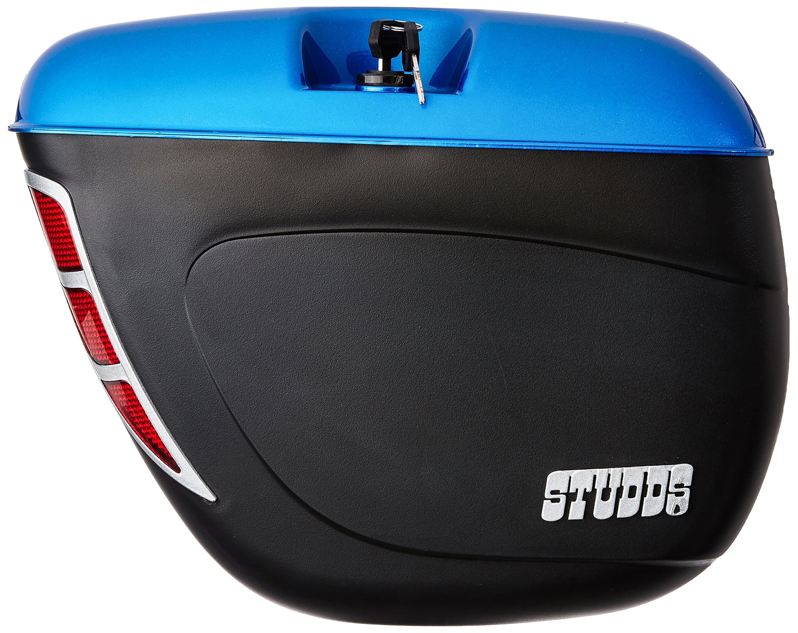 Studds - STD_Acc_30 Safari Box with Main Frame with Universal Fitment Clamps (Flame Blue) - Plastic