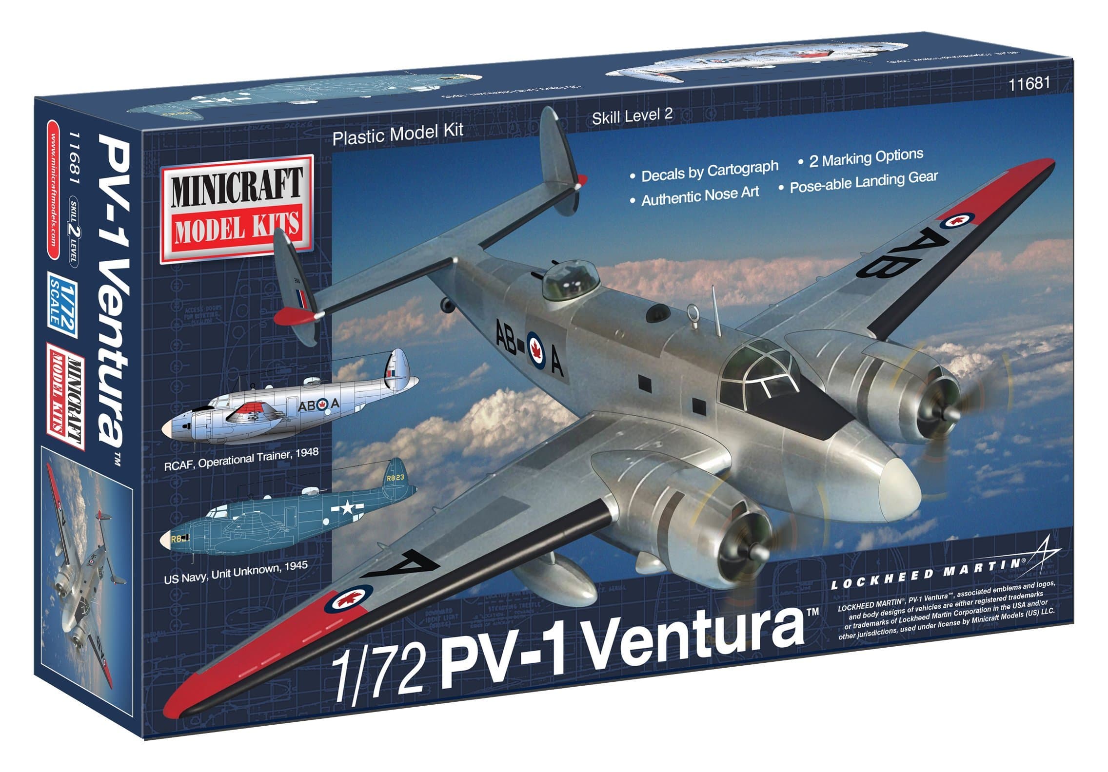Minicraft Models 1:72 Scale PV-1 Ventura USN Post War Model Kit