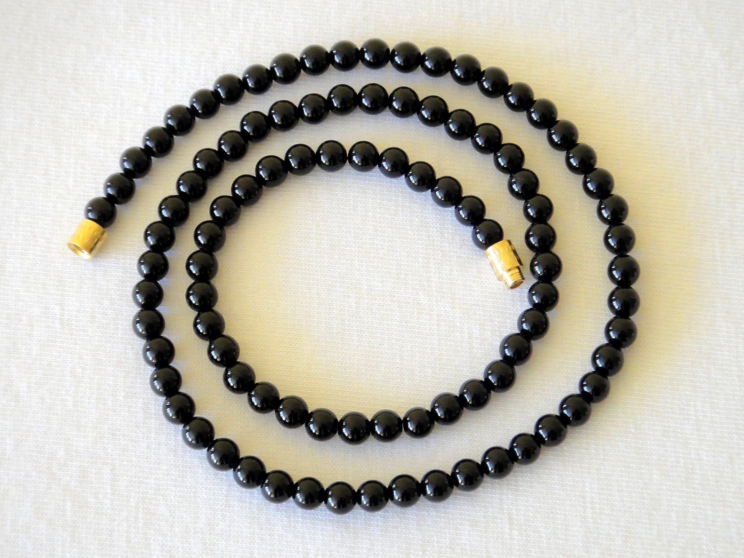 4mm Black Onyx Necklace Various Lengths