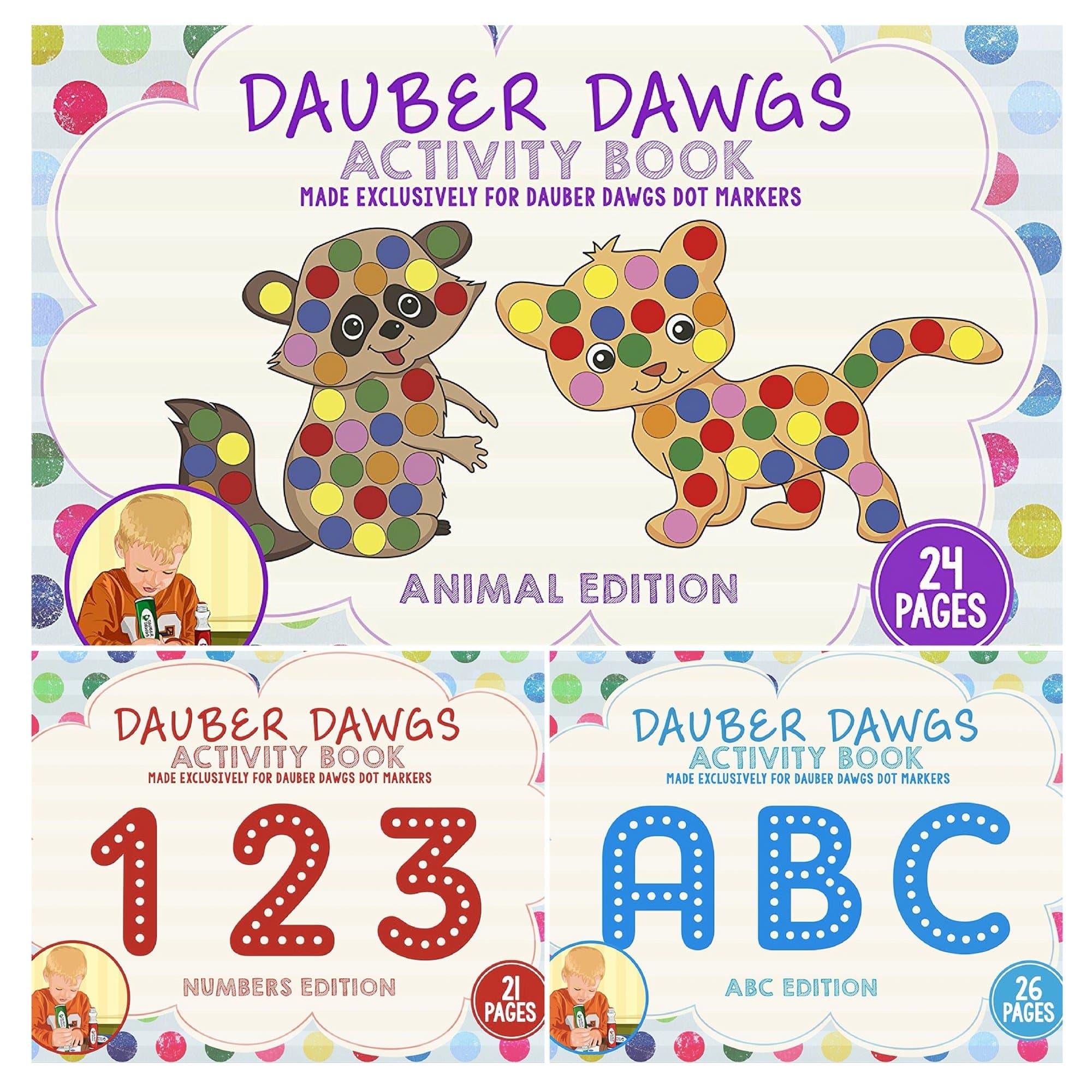 Cameron Frank Products Dauber Dawgs 3 Pack Activity Sheets for Dauber Dawgs Markers
