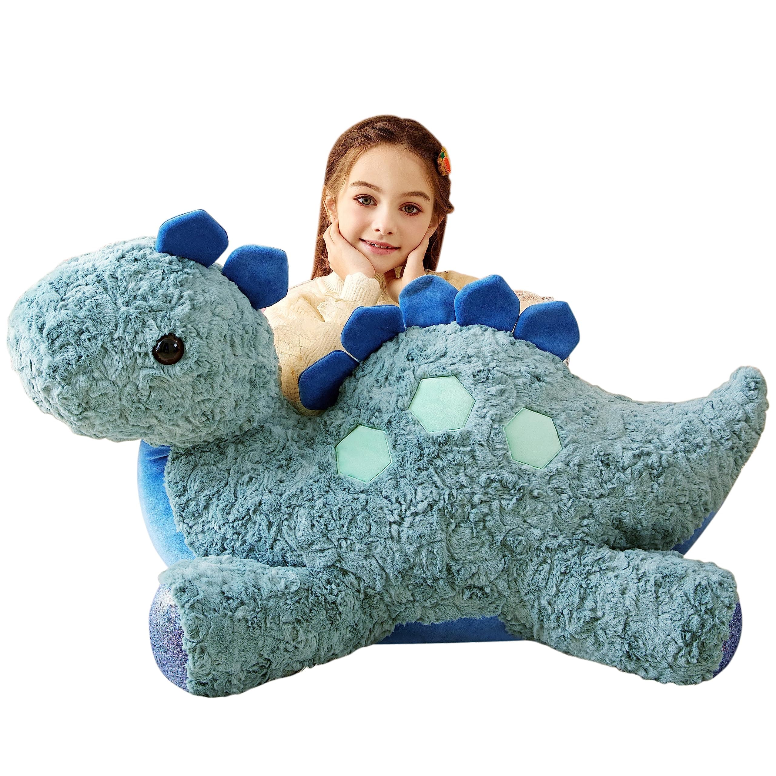 Giant Stegosaurus Stuffed Animal Plush Soft Toy,30" Large Dinosaur Toys Jumbo Cute Big Size Huge Plushy Fat Plushie,Birthday Gifts for Kid