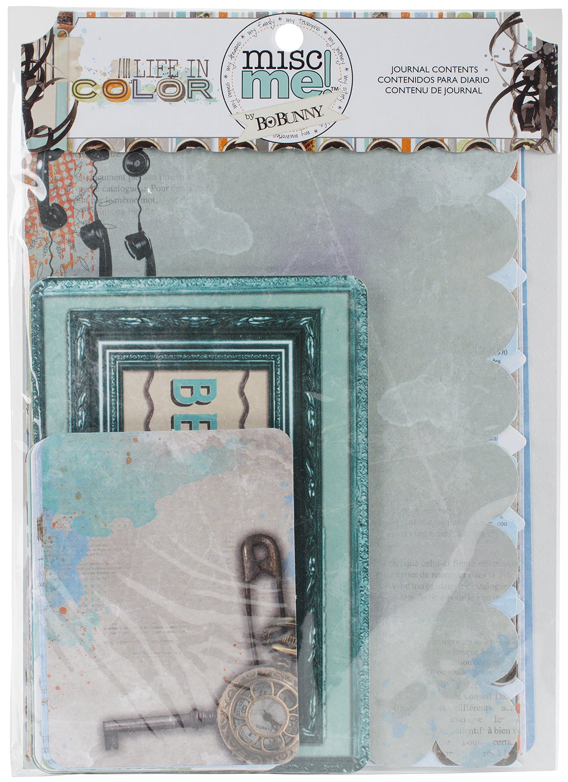 BoBunny Misc Me Journal Contents Set, Multi-Colour, 16.51 x 22.86 x 1.01 cm